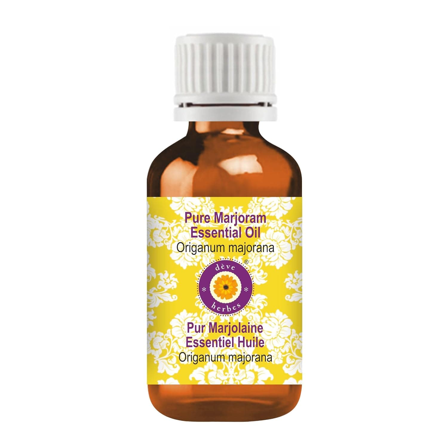 Deve Herbes Pure Marjoram Essential Oil (Origanum majorana) Steam Distilled 10ml (0.33 oz)