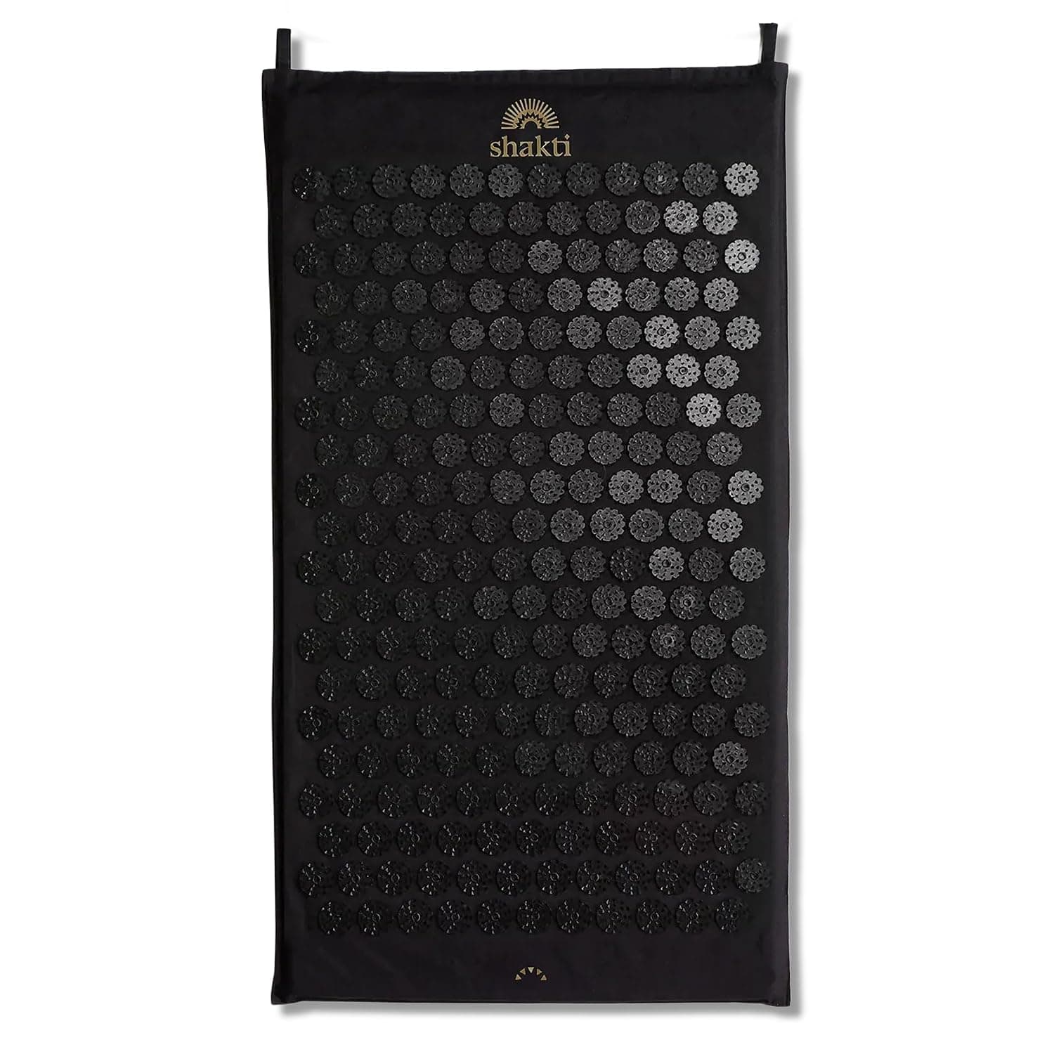 Shakti Premium Acupressure Mat Black Level 2, Sustainable & Durable, Relieves Stress & Tension, Promotes Relaxation & Focus, Ethically Handcrafted Acupuncture Mat in India, Organic Cotton Certified | Relaxation, Massage Muscles, Aid Sleep, Unlock Inner Tension, Similar to Acupuncture, Made with Organic Cotton & ABS spikes
