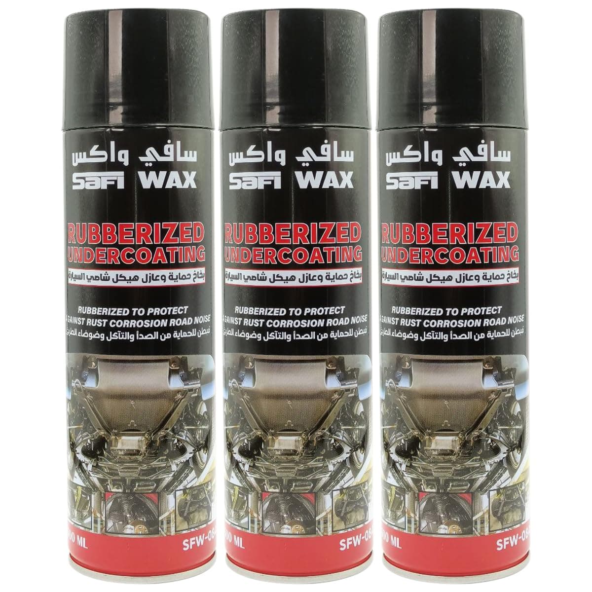 Safi Wax Rubberized Undercoat Spray – Car Undercoating Spray, Rust Prevention Sprayer Bottle, Car Care Product, 500 ml, Car Cleaning (3)