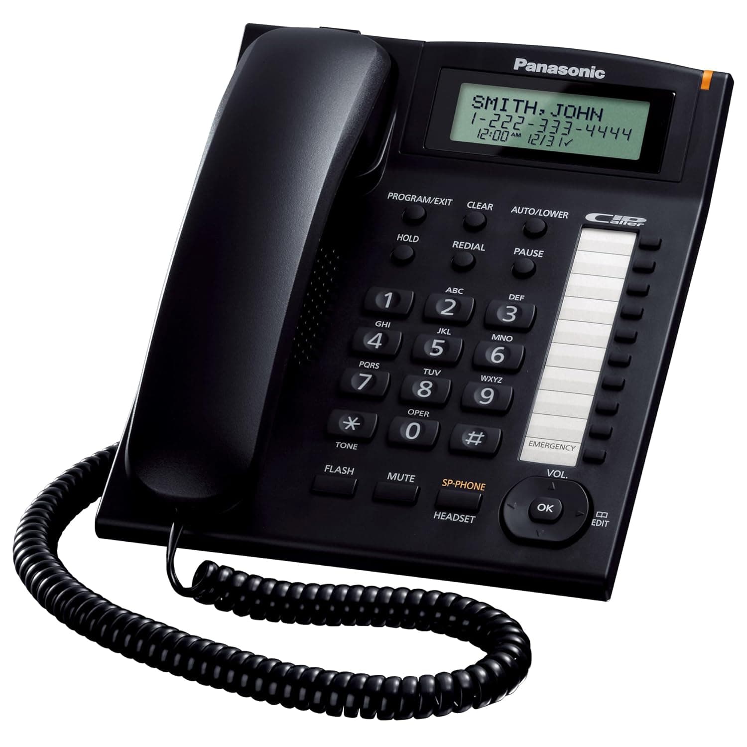 باناسونيك KX-TS880B هاتف سلكي مدمج أسود