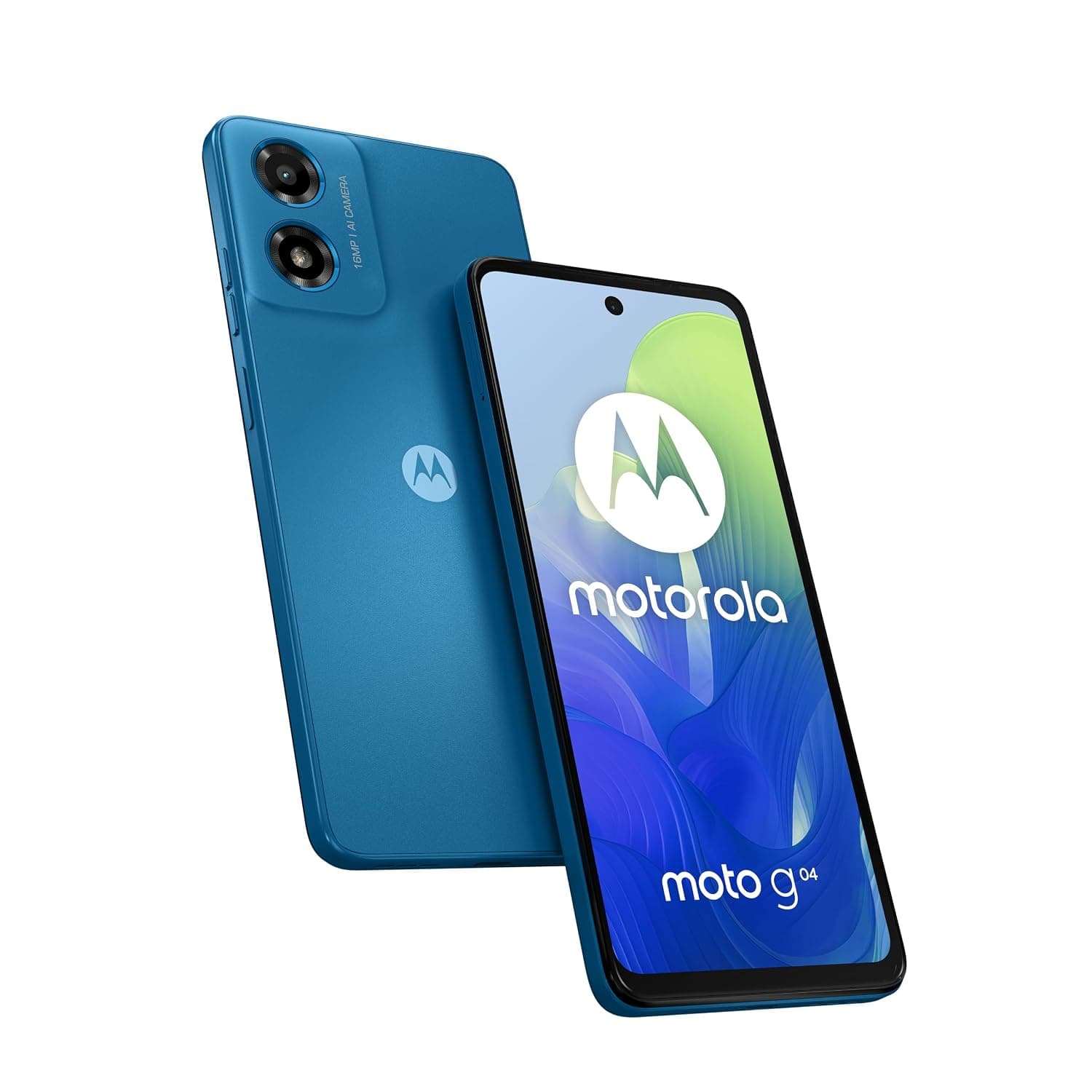 Motorola Moto G04 Dual-SIM 128GB ROM + 8GB RAM (GSM Only | No CDMA) Factory Unlocked 4G/LTE Smartphone (Satin Blue) - International Version