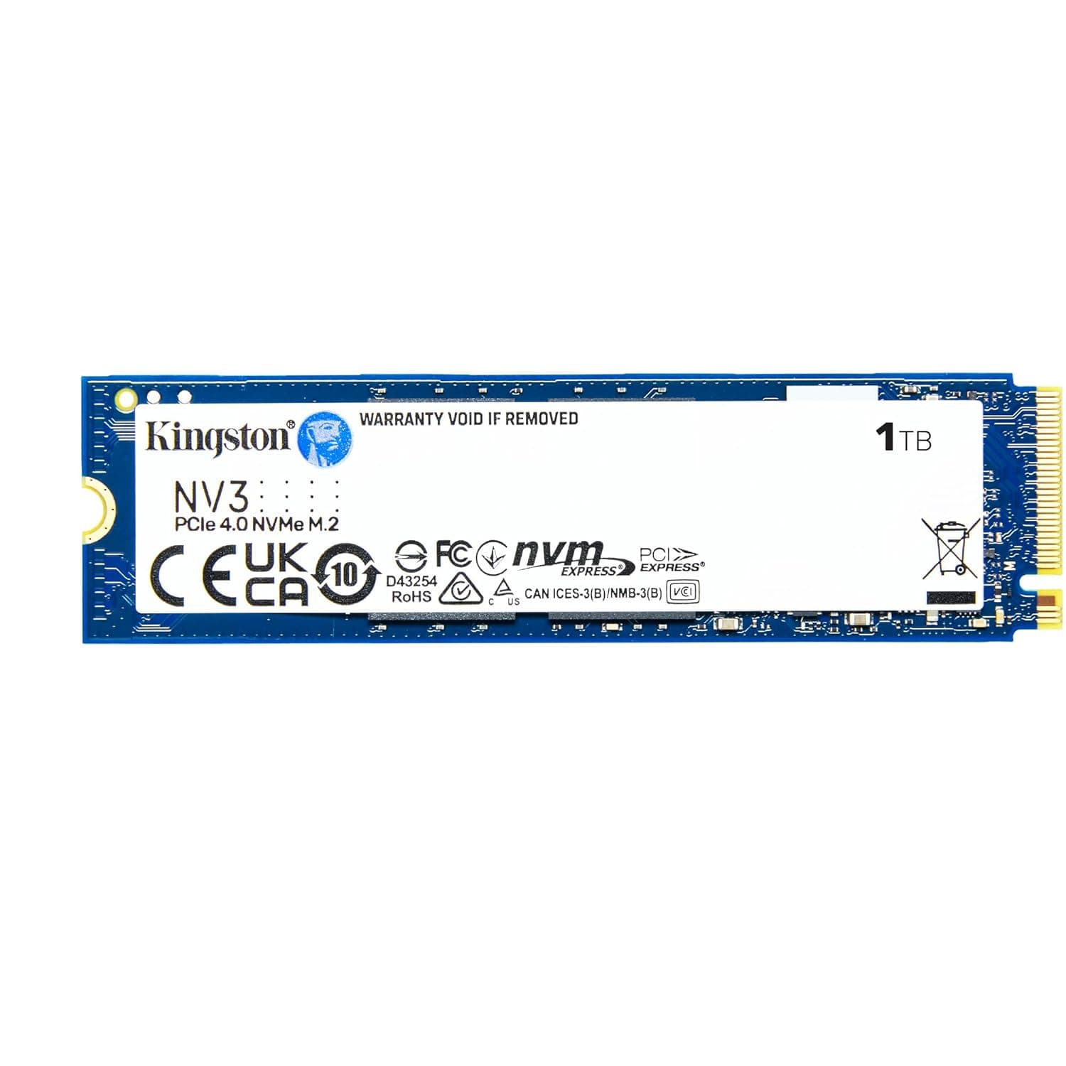Kingston NV3 NVMe PCIe 4.0 Internal SSD 1TB M.2 2280-SNV3S/1000G