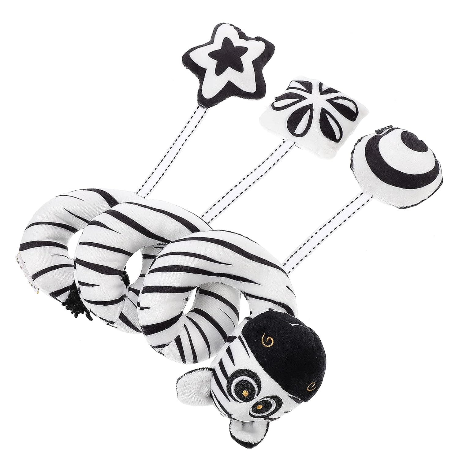 Car Seat Toys Stroller Toys: Black and White Baby Toys Stretch Spiral Activity Toy Infant Toys High Contrast Baby Toys for Crib Mobile Baby Girl Boy Toys