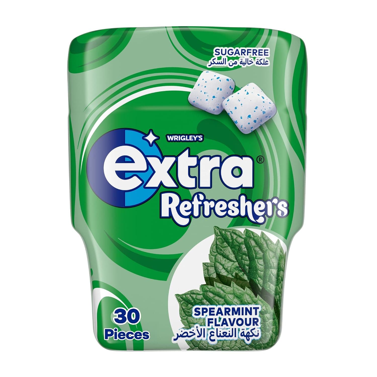 Extra Fresh Gum Green Mint Flavor, Sugar Free, 30 Count, Enjoy Refreshing Wherever You Are, Get Ready For Every Opportunity