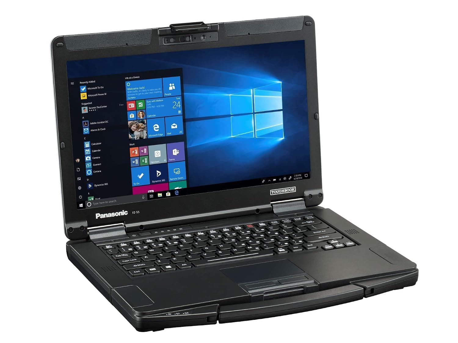 Toughbook Panasonic 55, FZ-55 MK2, 14.0 HD, Intel Core i5-1145G7 (up to 4.4GHz) vPro, 16GB, 512GB OPAL NVMe SSD, Intel Wi-Fi 6, BT, Infrared Webcam, TPM 2.0, Emissive Backlit Keyboard, Windows 10 Pro