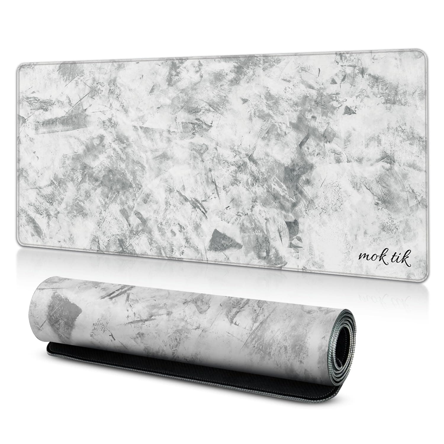 ماوس باد العاب كبير الحجم XXL مقاس 400×900 ملم – وسادة ماوس احترافية سطح ناعم مقاوم للماء، قاعدة مضادة للانزلاق، مناسبة للكمبيوتر المكتبي واللابتوب، لون رمادي فاتح (Light Gray)