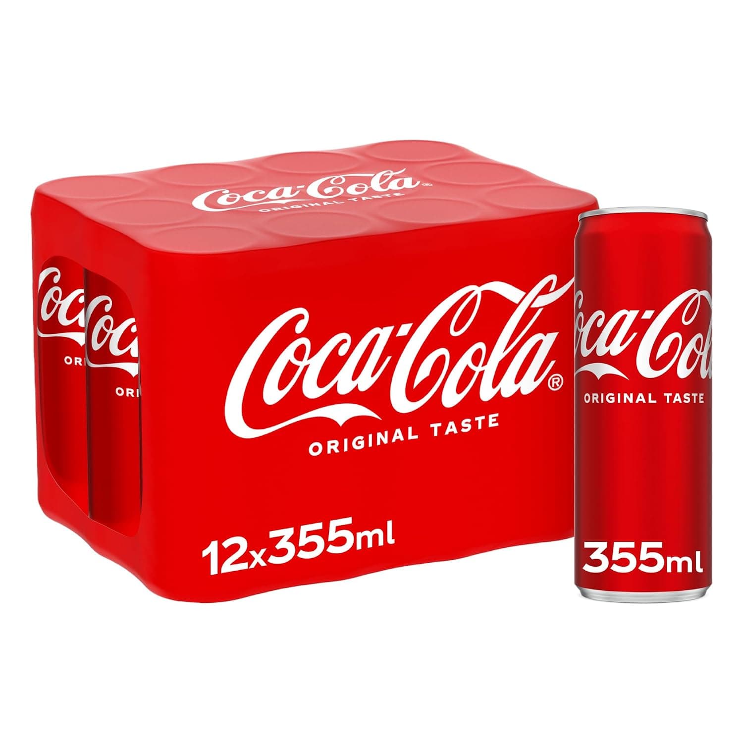 Coca-Cola 355ml Can, Carbonated Soft Drink- pack of 12