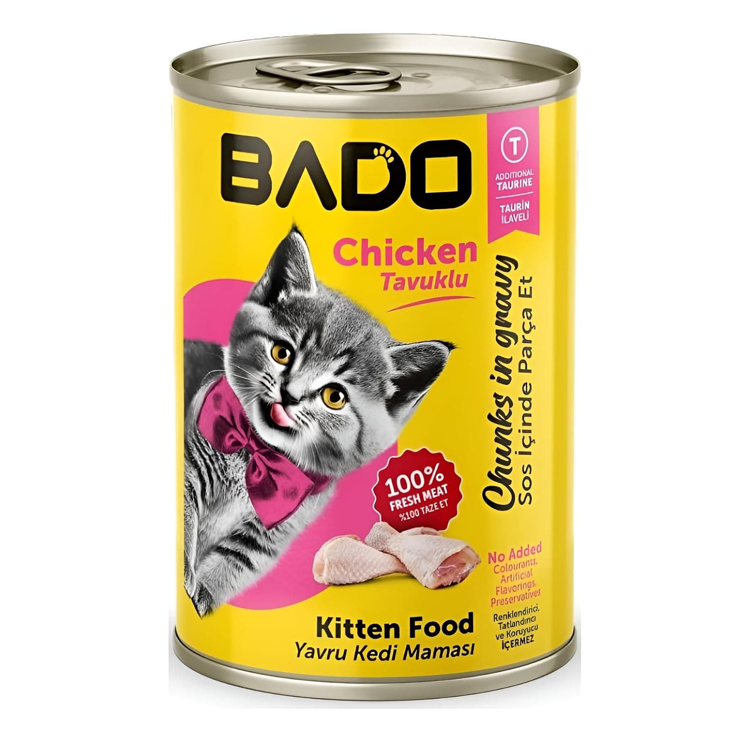 Bado Kitten Wet Cat Food Chicken – High Protein for Healthy Growth – 400g