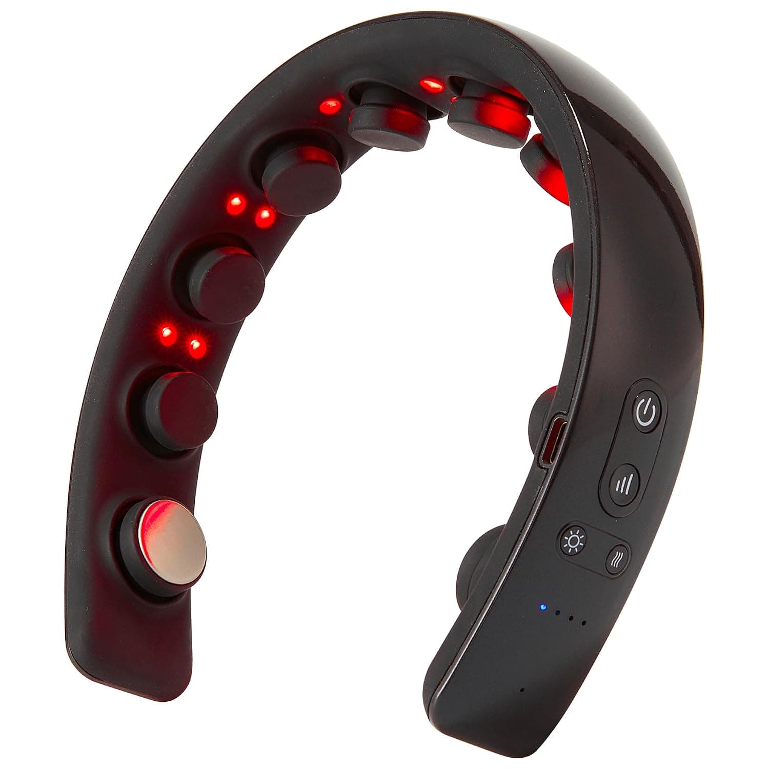Master Massage Upgraded H2 Electric Scalp Massager for Head Massage with Heating, for Stronger, Thicker, Hair- 10 Vibrating Contacts, Phototherapy, for Deep Relaxation, Stress Relief-(Black)