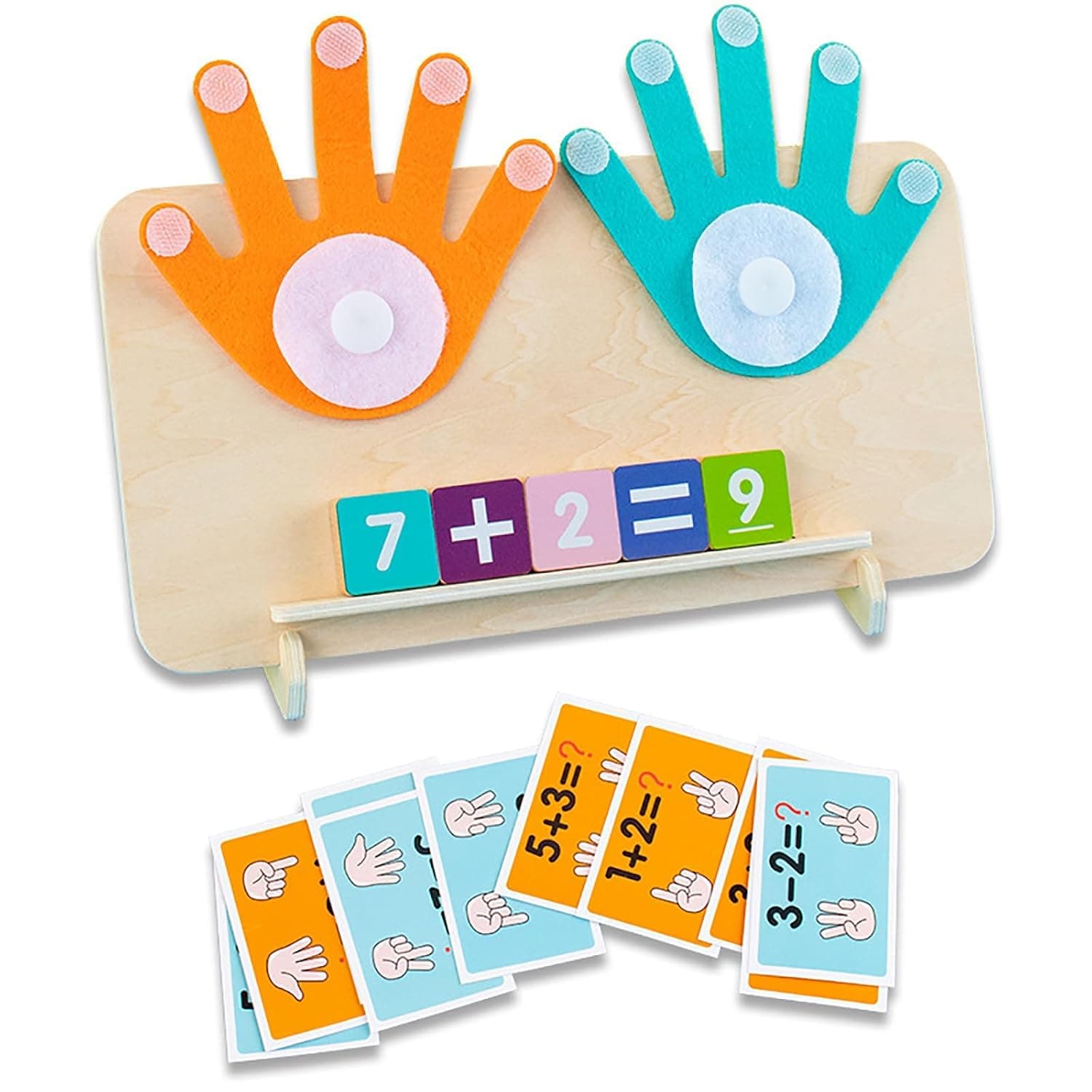 Joyzzz Finger Number Math Toy, Finger Counting Math Toys, Montessori Math Counting Toys for Toddlers, Number Blocks Toys for 2 3 4 Year Old Girls Boys Gift, Montessori Toy for Toddler