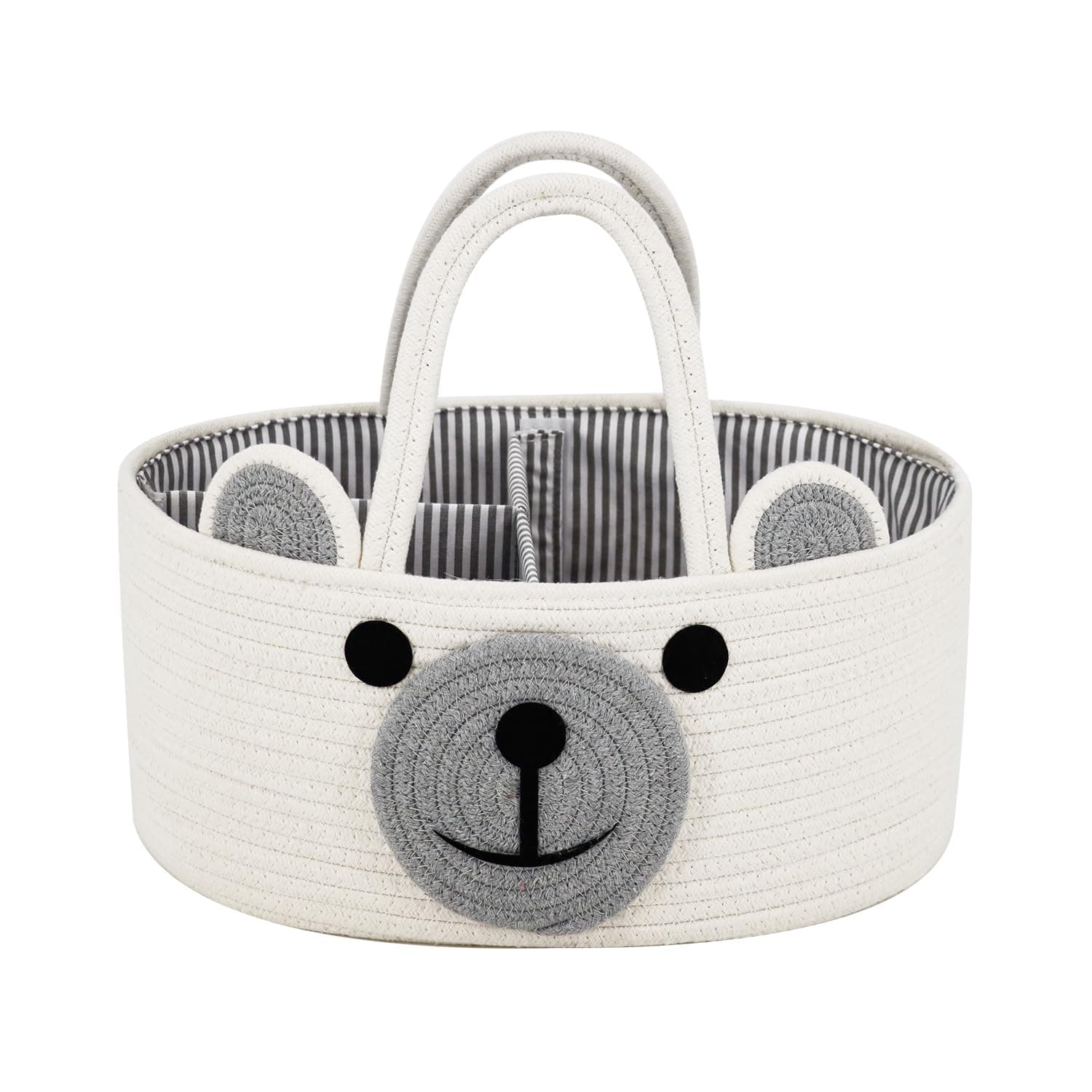 Home & Tots Baby Diaper Caddy Organizer, Nursery Storage Bin, Car Caddy, Portable Organizer for Diaper Changing Essentials