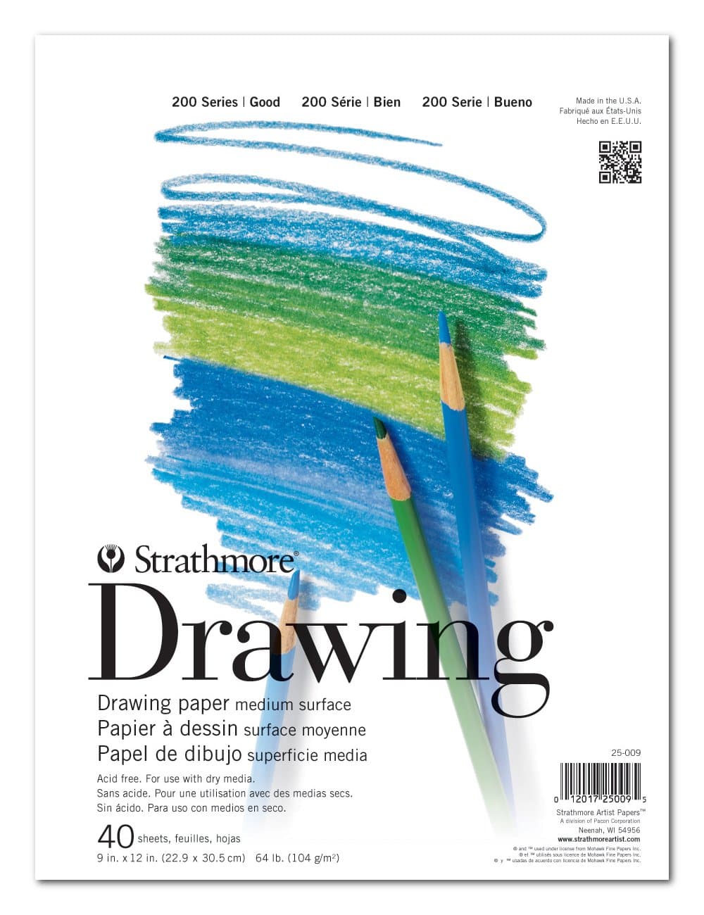 Strathmore Student Drawing Pad 9"X12"-100 Sheets -62250090