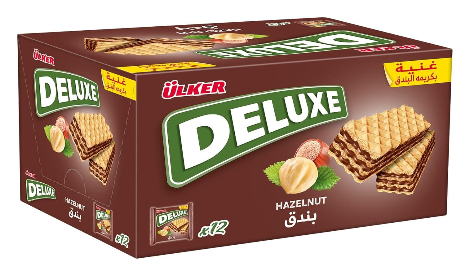 Ulker Deluxe Hazelnut Wafer, 12X40Gm Package design may vary