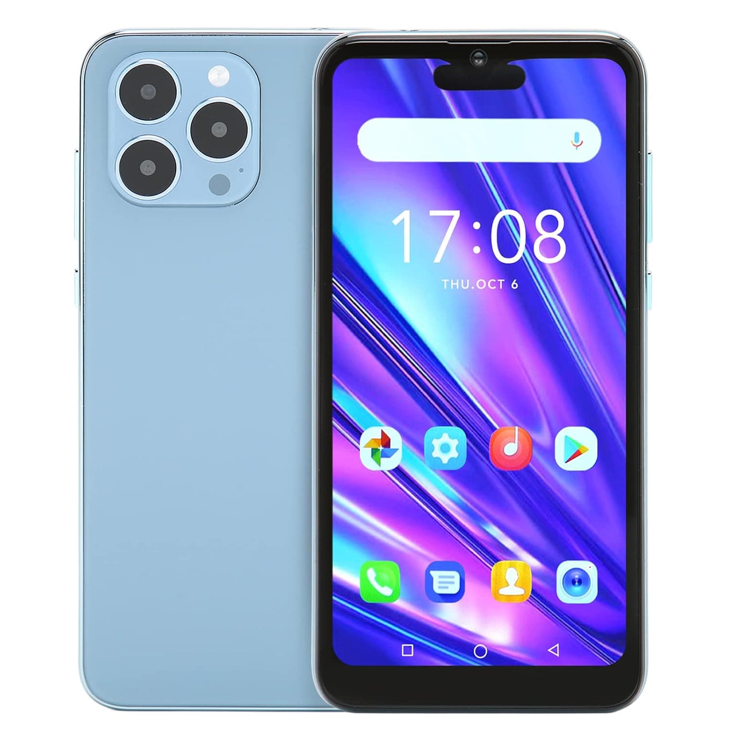 6.1 Inch Unlocked Smartphone, Unlocked Cell Phone for Android 8.1, 4GB 32GB Long Lasting Battery Dual SIM Mobile Phone 5MP 8MP Camera, Light Blue