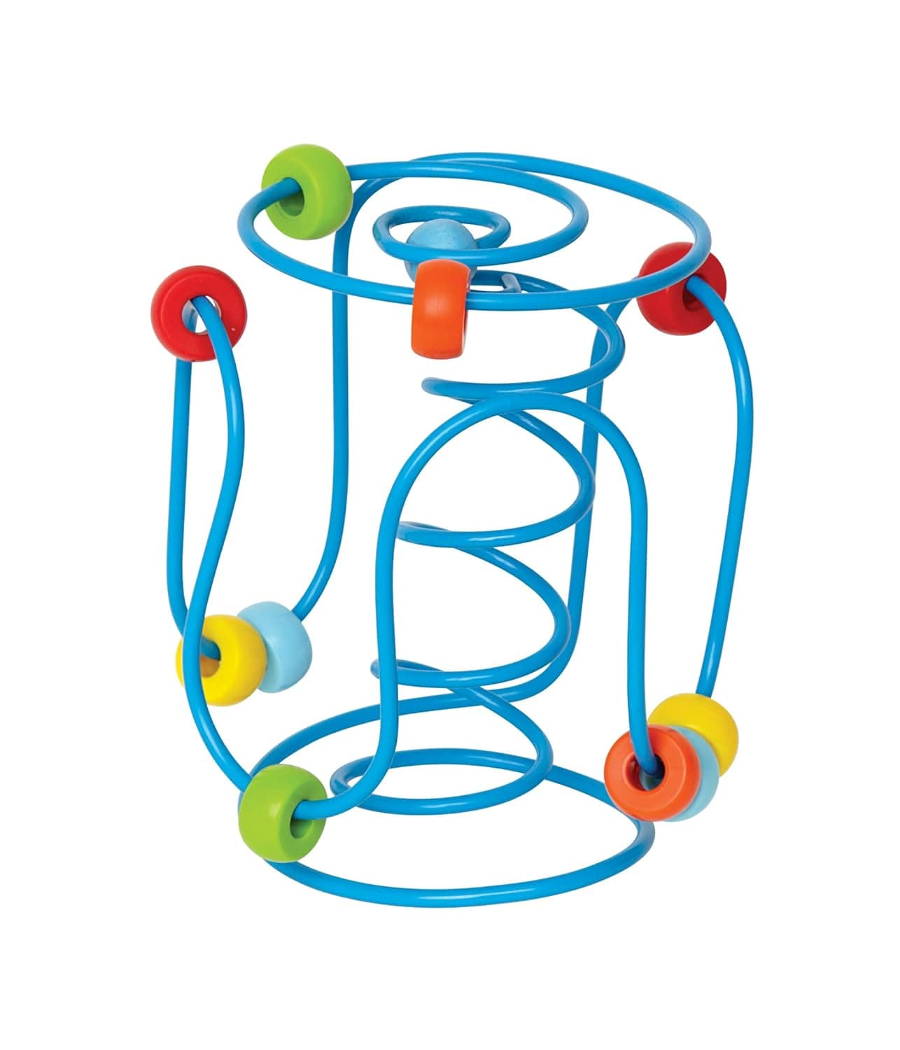 Hape Spring-A-Ling Bead Maze - Interactive Wooden Toy for Babies | Promotes Color Recognition | Perfect for Strollers and Travel Toys | Non-Toxic Materials | Ideal for Ages 6 Months+