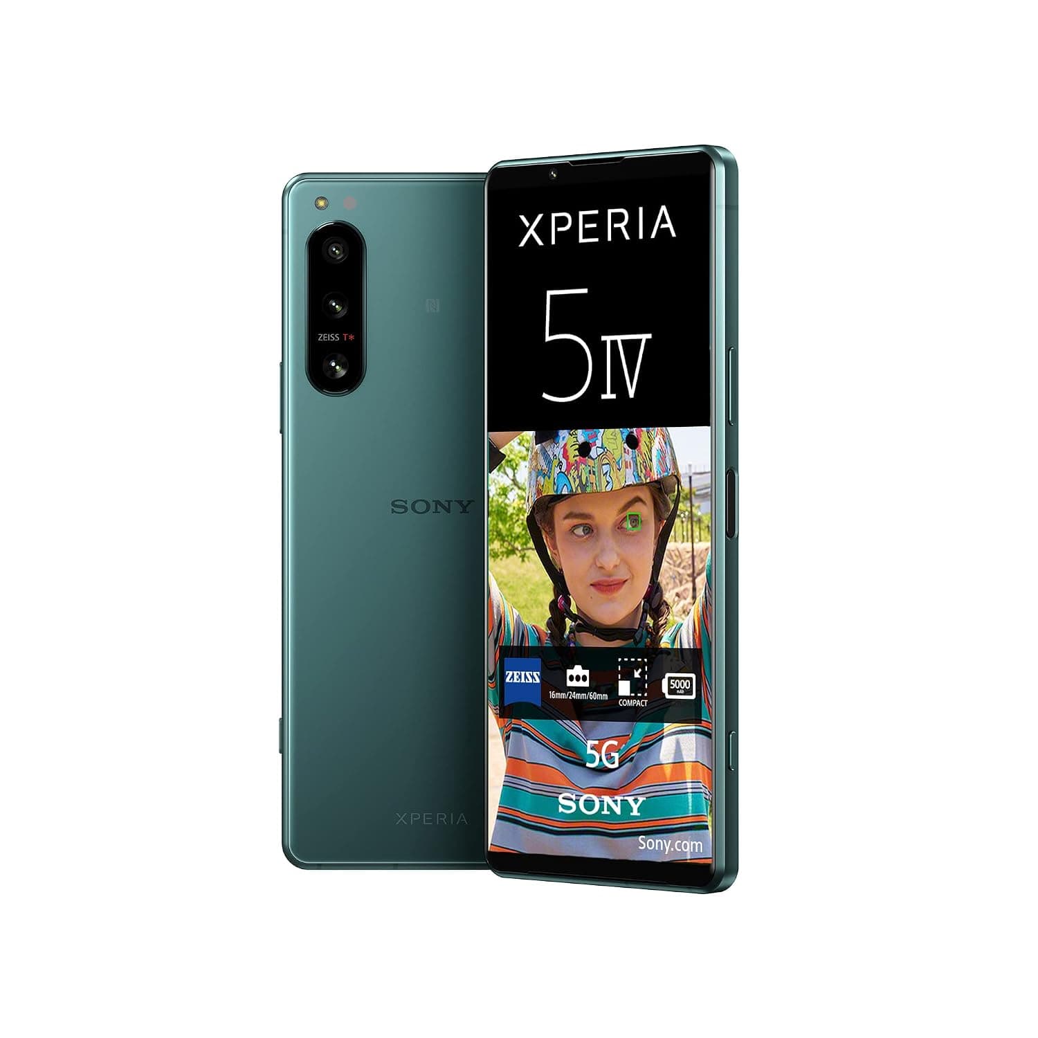 Sony Xperia 5 IV - 6.1 Inch 21:9 Wide HDR OLED - 120Hz Refresh rate - Compact - Triple lens- 3.5 mm Audio Jack - Android 12 - SIM Free - 8GB RAM - 128GB Storage - IP65/68 rating - Dual SIM - Green