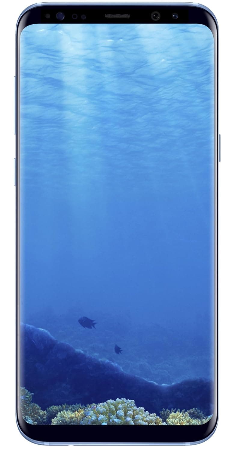 Samsung Galaxy S8+ Plus SM-G955F 64GB Single-SIM (GSM Only, No CDMA) Factory Unlocked Android OS 4G/LTE Smartphone (Coral Blue) - International Version