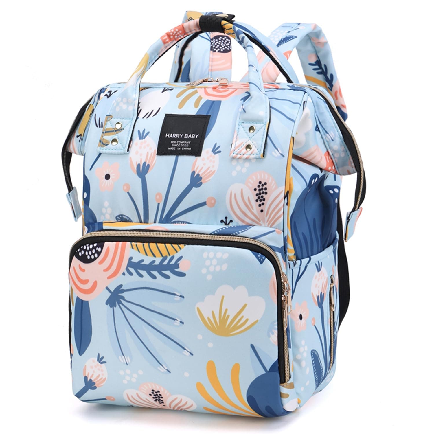 Diaper Bag Backpack Baby Essentials Travel Tote, Multifunction Waterproof Baby Bag Diaper Changing Backpacks with Pacifier Clips