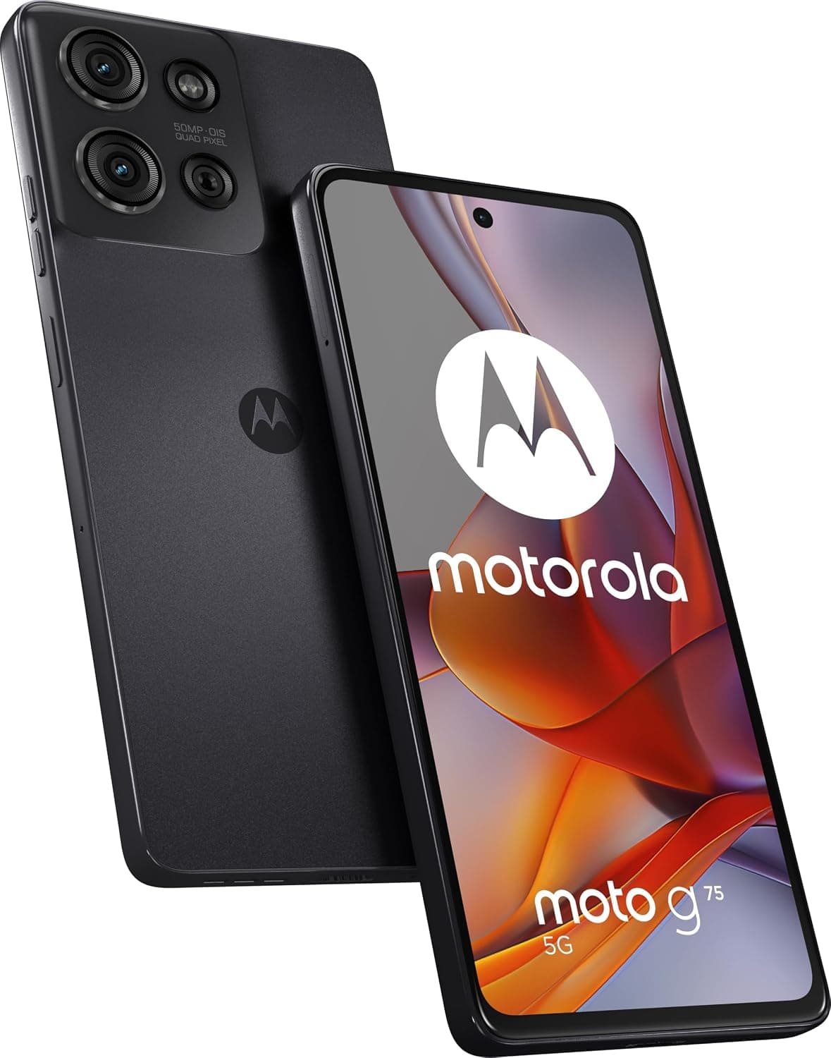 Motorola Moto G75 DUAL-SIM 128GB ROM + 8GB RAM (GSM Only|No CDMA) Factory Unlocked 5G Smartphone (Charcoal Grey) - International Version