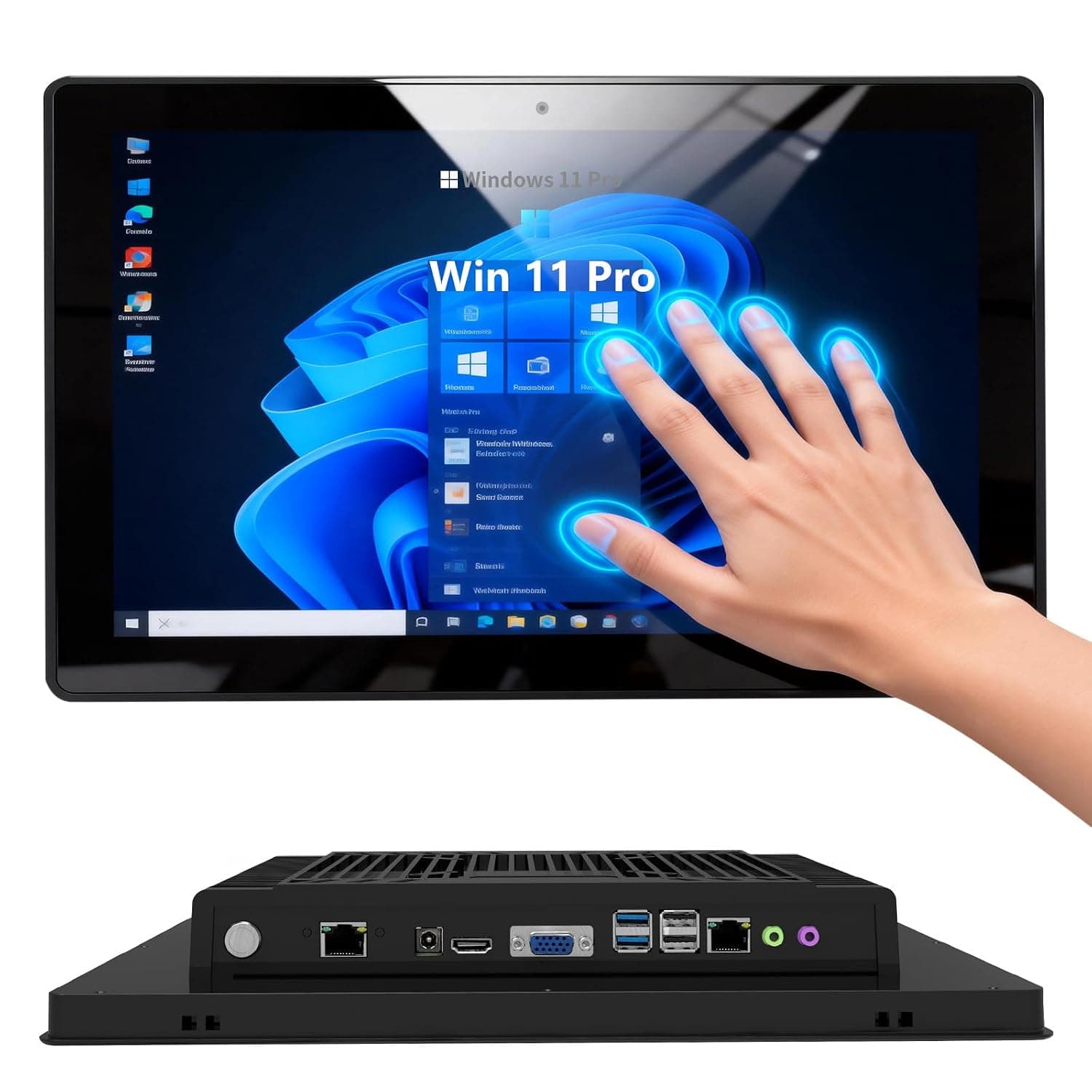 【Pls Get A Quote】 10.1/12.1/15/15.6/17/18.5/19/21.5/23.8 inch Embedded-Industrial-Panel-PC, 8G/16G-128G/256G/512G/1T SSD, 1920 * 1080 IPS, Built-in 5MP Webcam, POE Power Supply