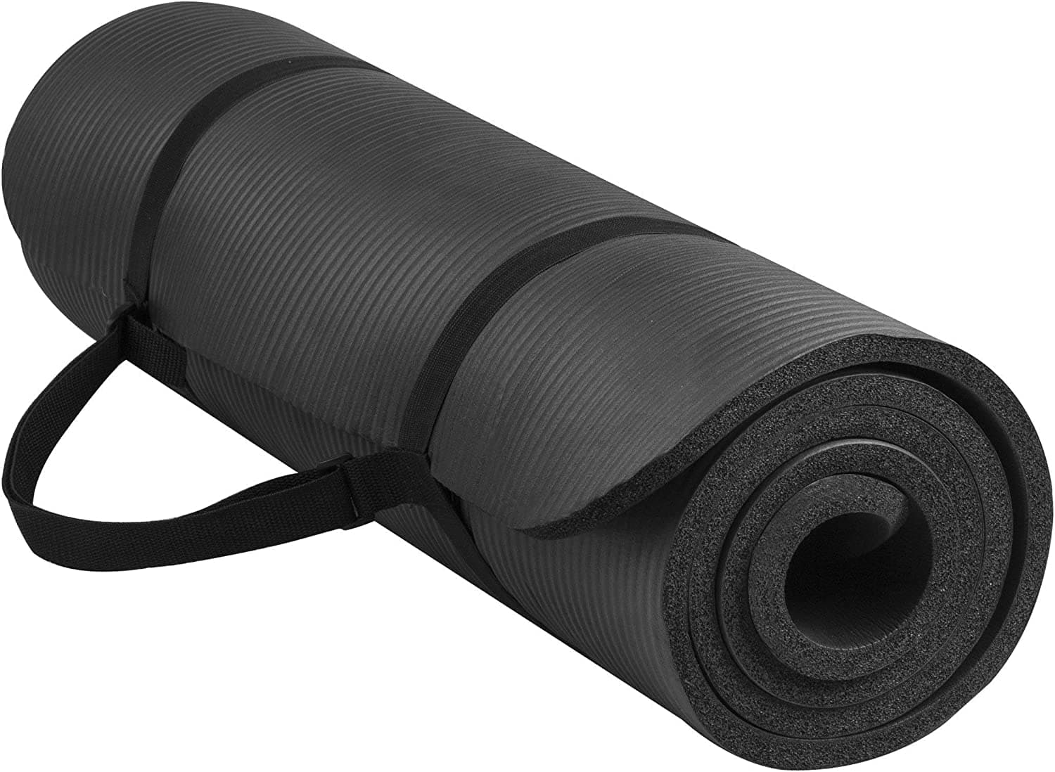 Yoga Mat Non Slip 10mm Thick NBR Gym Home Mat Exercise Mat Sport Mat 183 * 61cm Black