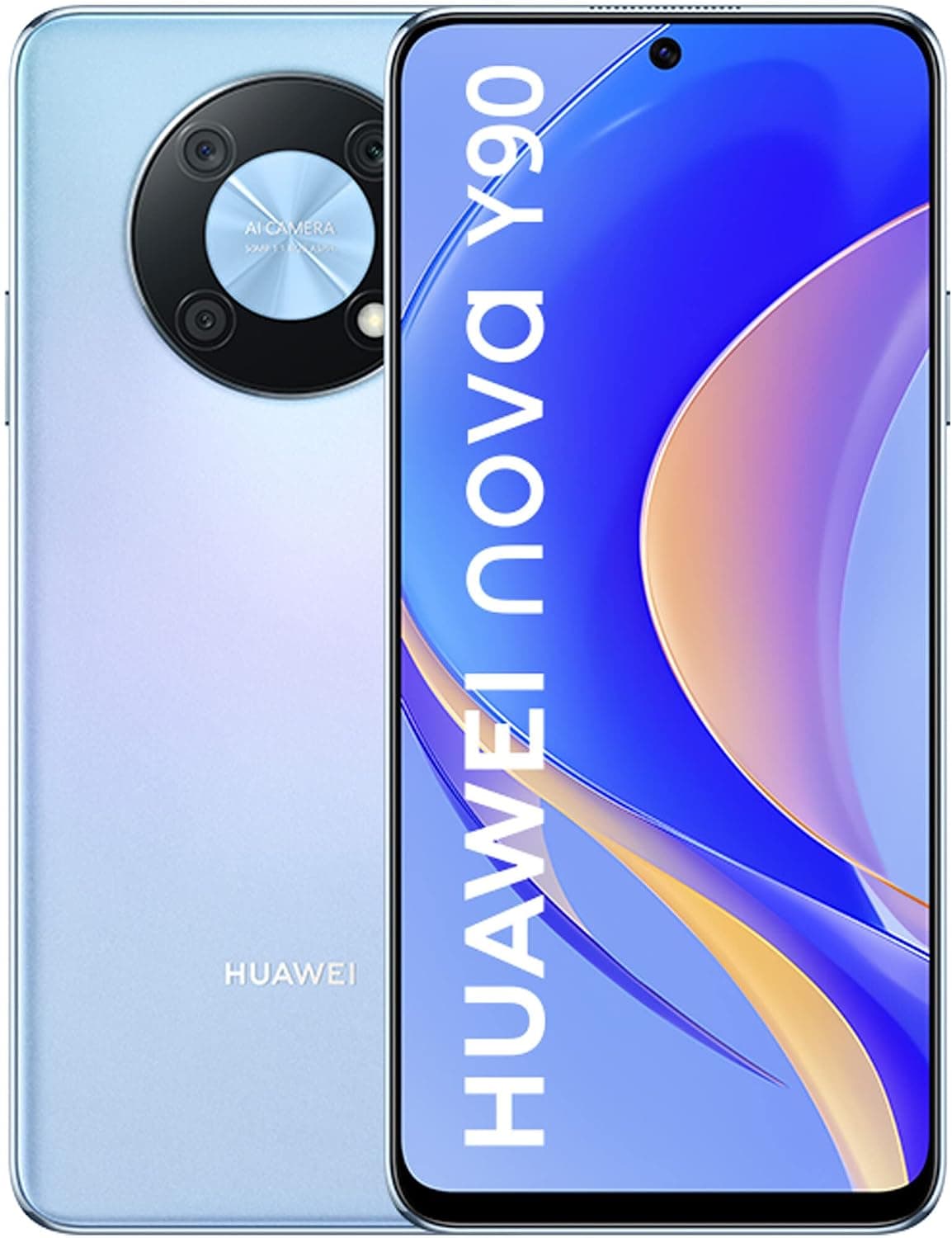 Huawei nova Y90 Dual-SIM 128GB ROM + 6GB RAM (GSM only | No CDMA) Factory Unlocked 4G/LTE Smartphone (Crystal Blue) - International Version