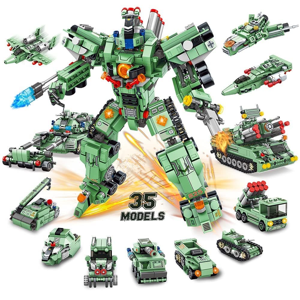 Robot Building Kit for Kids, 5-in-1 Robot Building Kit for Kids STEM Building Toys Erector Set for Boys 6-12, 832PCS Building Bricks Construction Engineering Kits STEM Toys Best Gifts