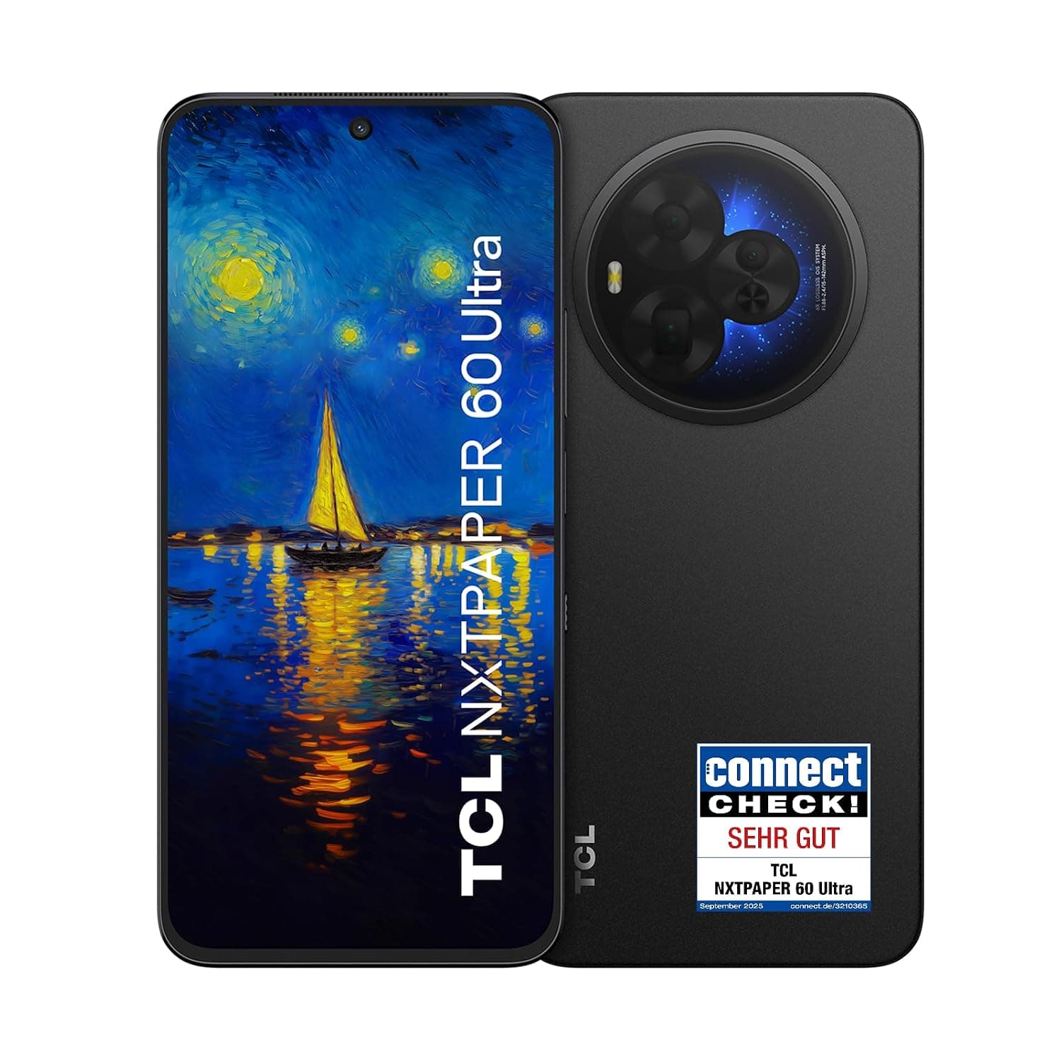 TCL NxtPaper 60 Ultra Dual-Sim 256GB ROM + 12GB RAM (GSM Only | No CDMA) Factory Unlocked 5G Smartphone (Nebula Black) - International Version