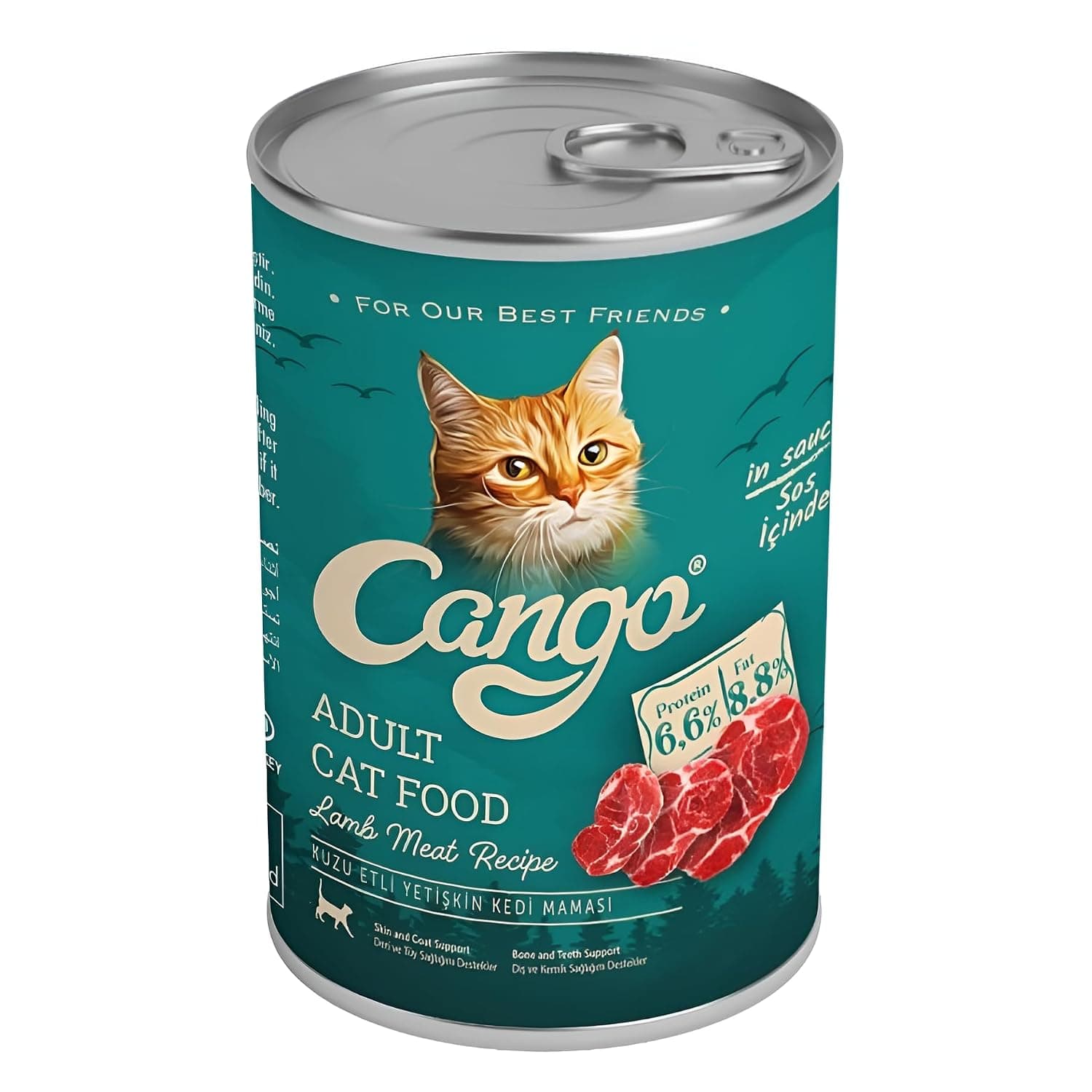 Cango Adult Cat Food Can - Lamb & Rice Recipe, 415g - Complete Nutrition for Healthy Adult Cats