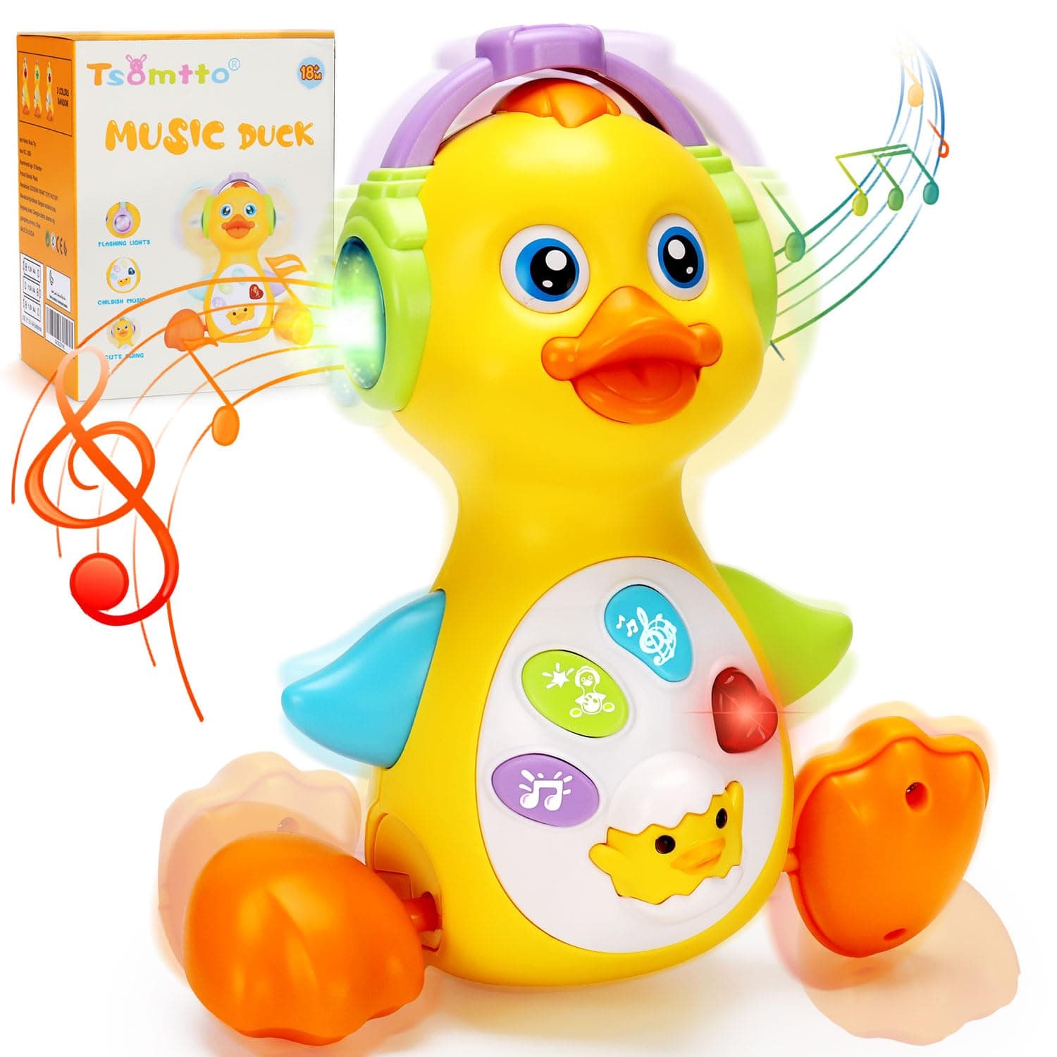 Baby Musical Duck Toy Dancing Walking Tummy Time Toys Light Up Infant Toys 0-3 3-6 Month Baby Toys 6-12 12-18 Months Gifts for 1 Year Old Boys Girls Baby Learning Development Toy Toddler Toys Age 1-2