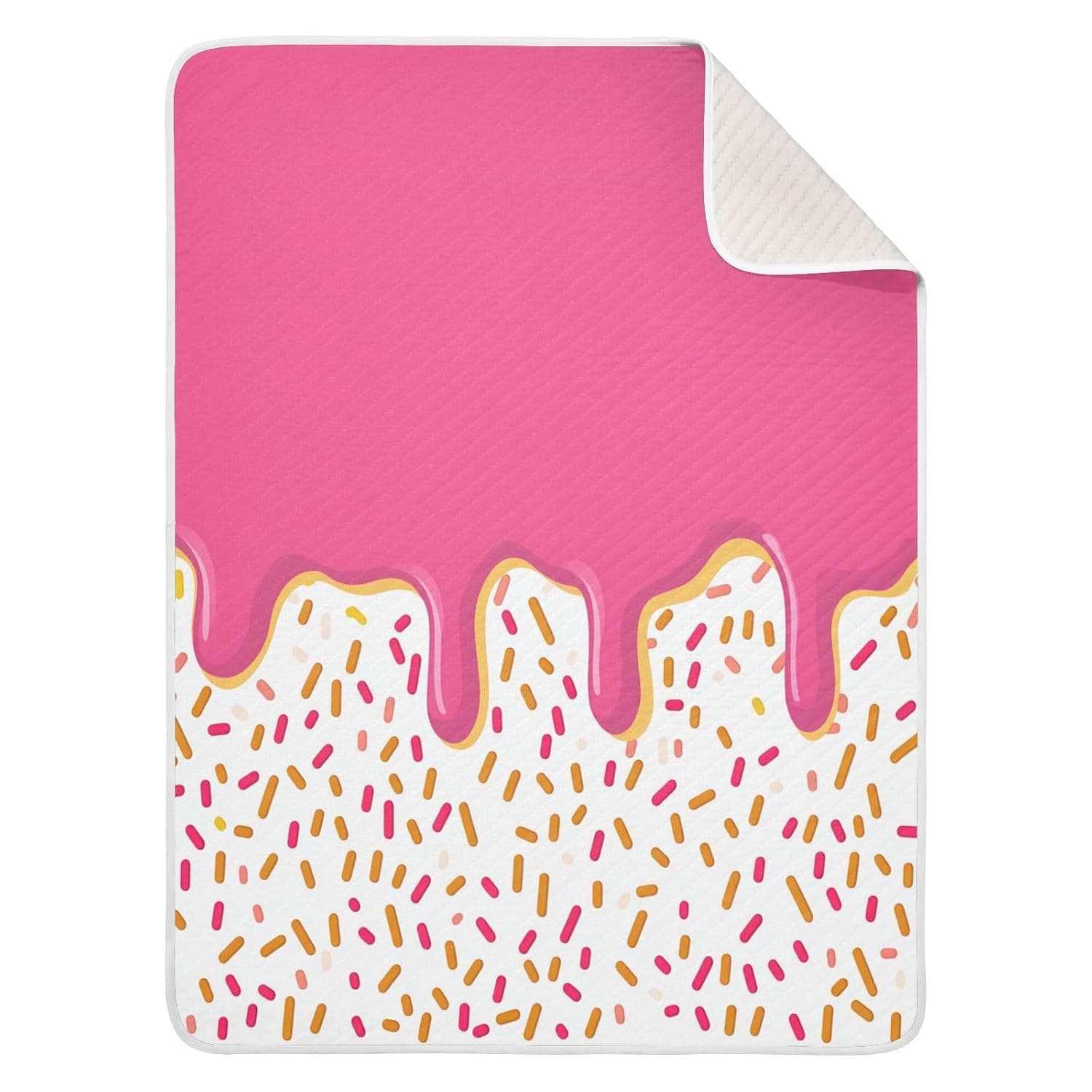 Ice Cream Pink Dots Baby Swaddle Blanket for Boys and Girls, Muslin Baby Receiving Swaddle Blanket, Soft Cotton Nursery Swaddling Blankets for Newborn Toddler Infant