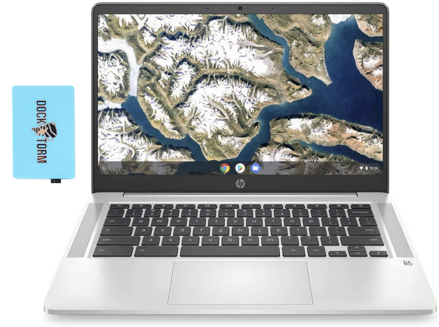 HP Chromebook 14" FHD Everyday Value Laptop (Intel Celeron N4000 2-Core, 4GB RAM, 64GB eMMC, Intel UHD 600, WiFi 6, Bluetooth 5.0, Webcam, 1xUSB 3.1, Chrome OS) with Hub