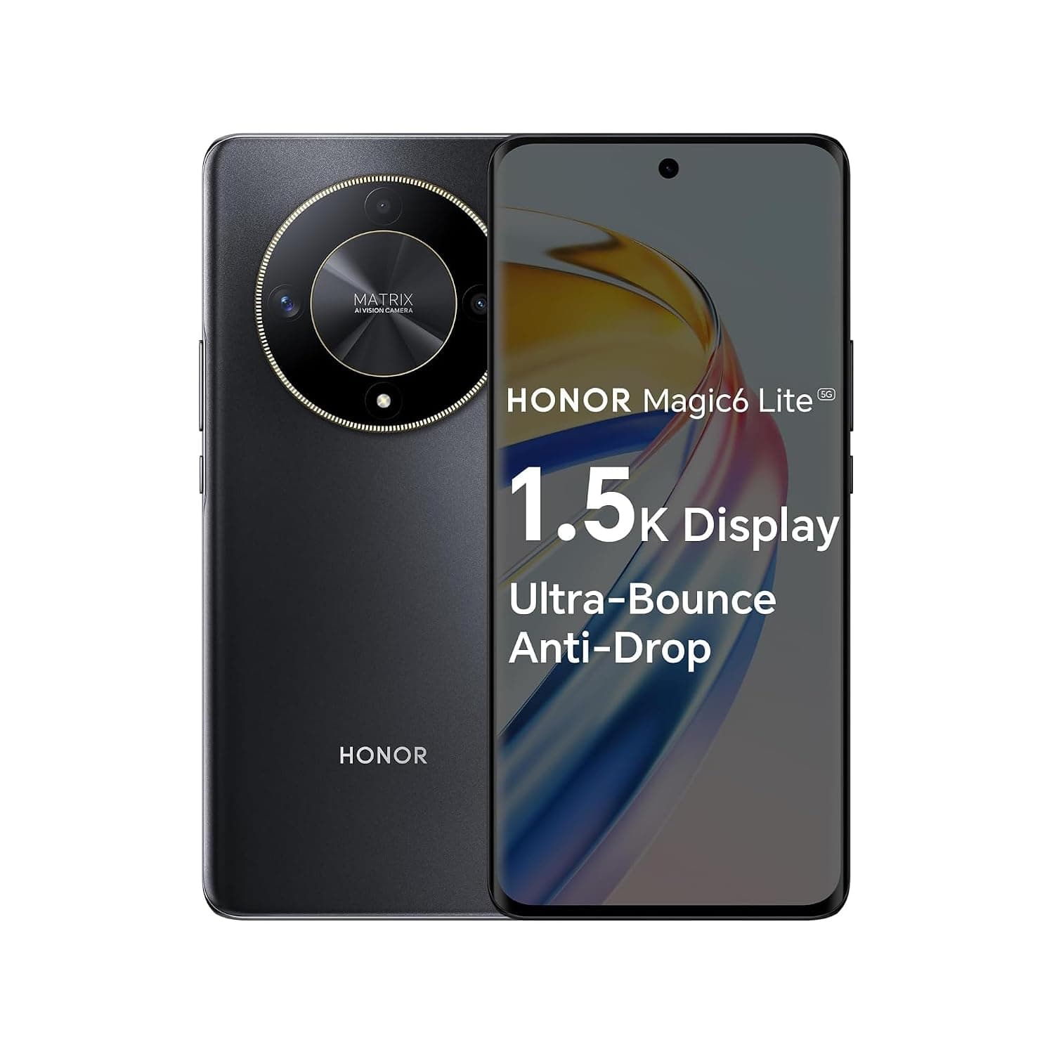 Magic 6 Lite 5G Smartphone | 512GB ROM + 8GB RAM | 6.78" AMOLED 120Hz Display | 108MP Triple Camera | Snapdragon 6 Gen 1 | Android 13 | 5300mAh Battery | Dual SIM | NFC | Magic OS 7.2 (Midnight Black)