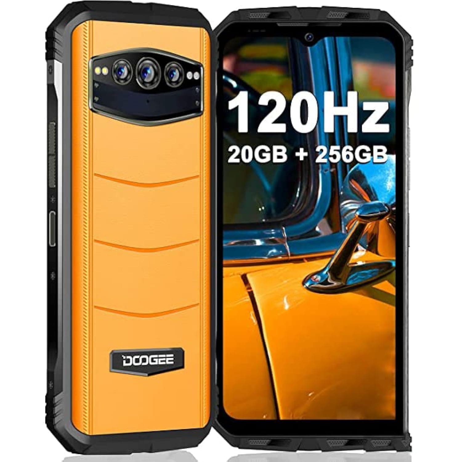 2023 Rugged Smartphone DOOGEE S100, 20GB + 256GB Dual 4G Gaming Rugged Phone Unlocked, 6.6" + 120Hz Rugged Phone, 66W Fast Charging, Dual Speakers,108MP Camera, Night Vision, NFC/OTG (Orange)