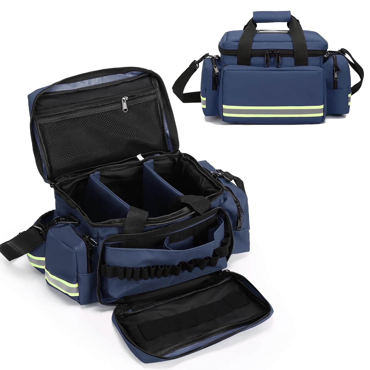 Be-Better Medical Bag Empty Emergency Bag Medical Bag Organizer Professional First Responder Trauma Bag，First Aid Bagwith Detachable Dividers Medical Bag for Nurses,Home Health Care, EMT(Bag Only)