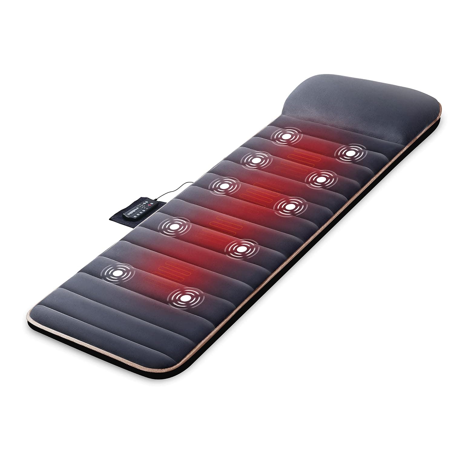 SNAILAX Full Body Massage Mat with Heating, Massage Pad with 10 Vibrating Motors and 4 Therapy Heating pad Full Body Massage Mattress for Relieving Back Lumbar Leg