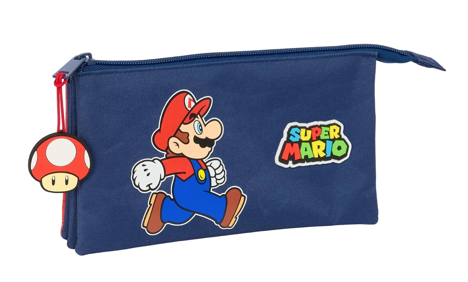 Super Mario Trick – Triple Pencil Case, Children's Pencil Case, Ideal for School Age Children, Comfortable and Versatile, Quality and Resistance, 22 x 3 x 12 cm