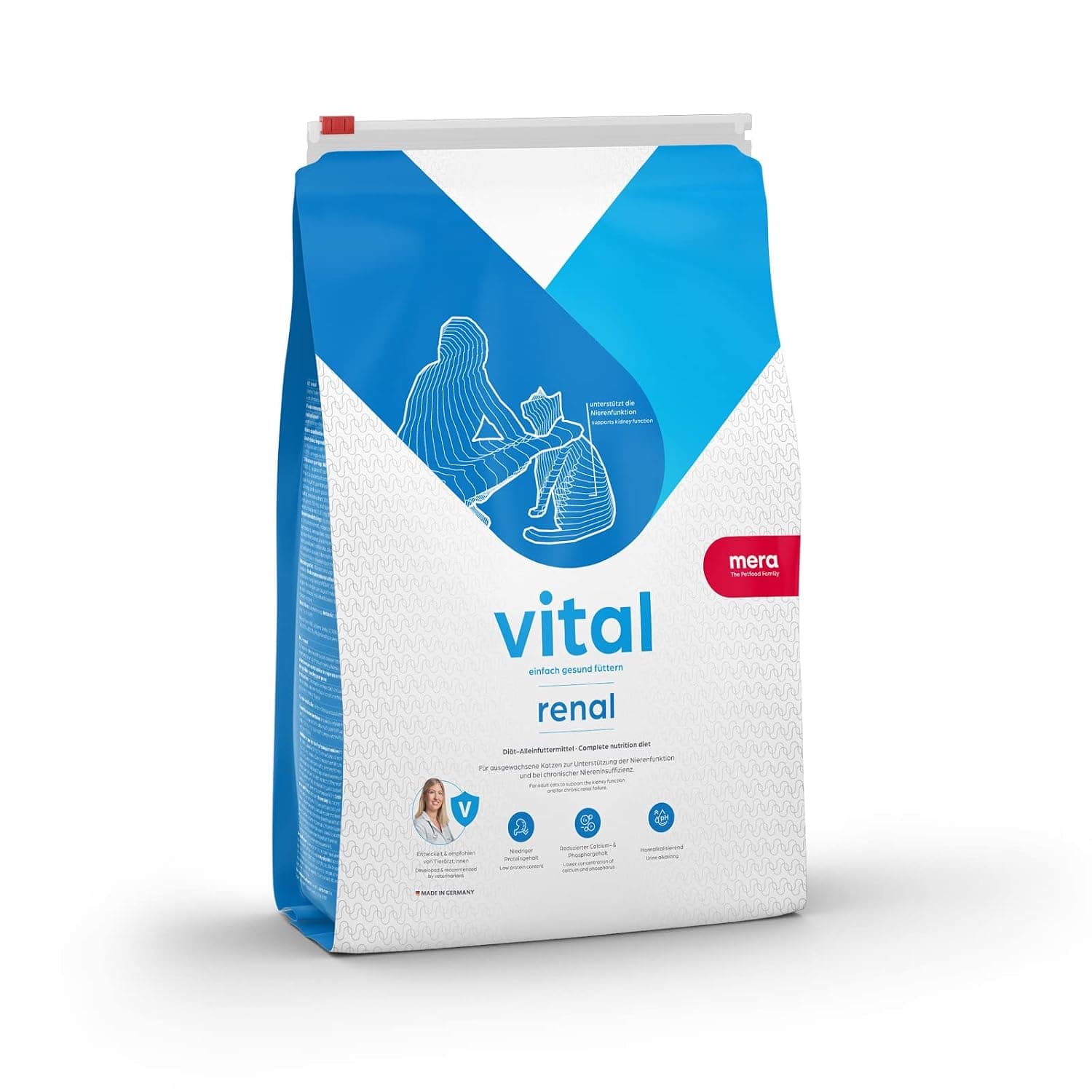 MERAVITAL Renal (3 kg), Dry Cat Food, Diet Food for Kidney Insufficiency for Cats, with Reduced Protein and Phosphorus Content