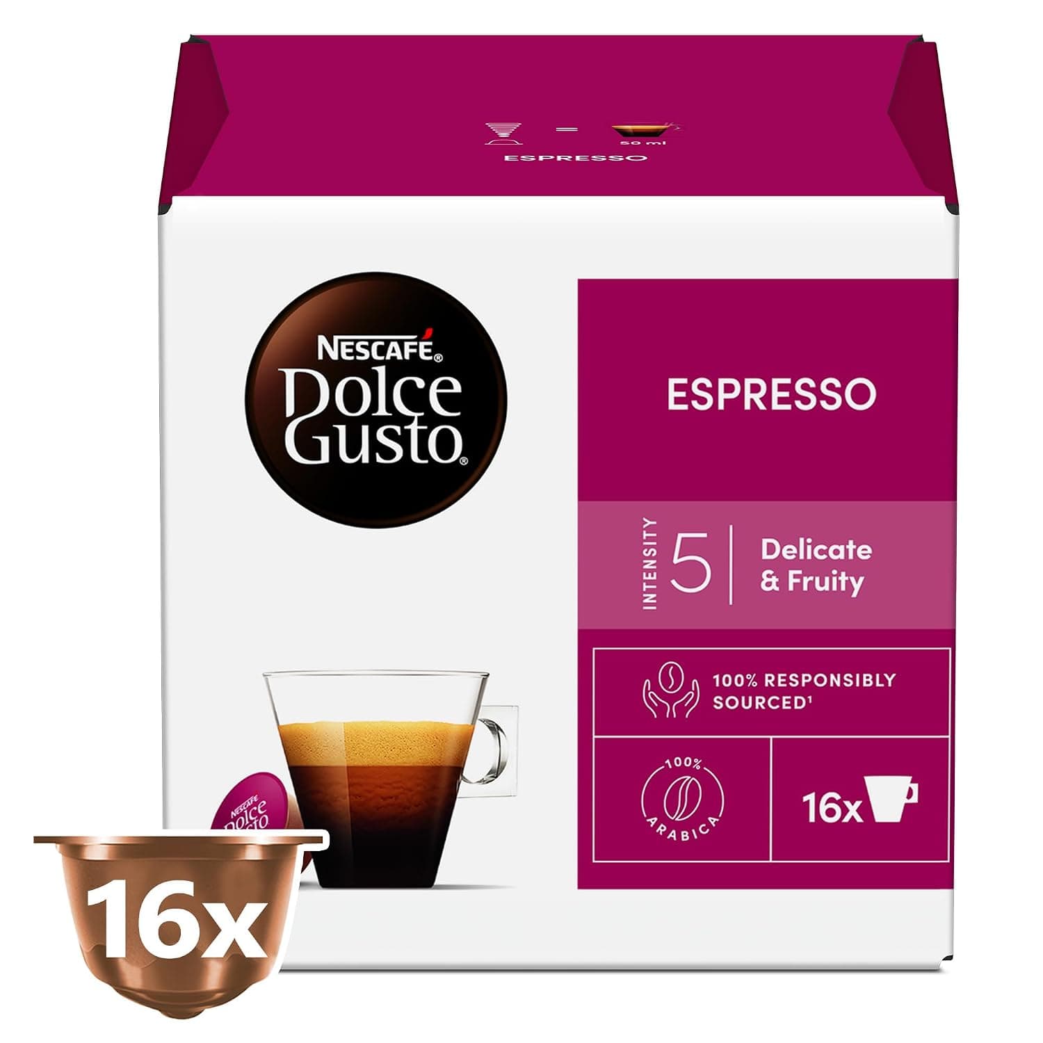 Nescafe Dolce Gusto Espresso Coffee, 16 Capsules