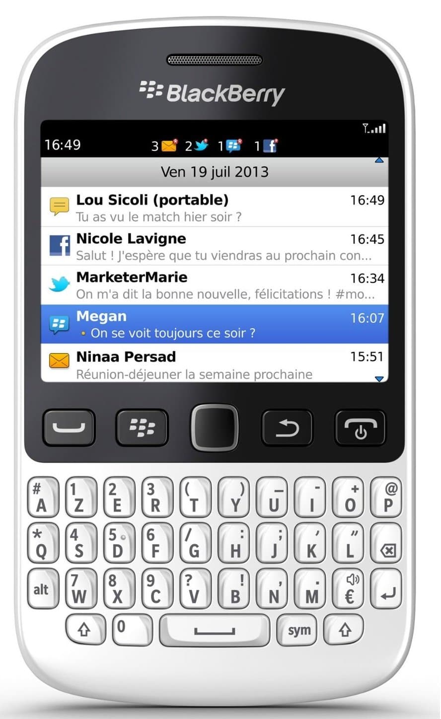 BlackBerry 9720 Unlocked GSM OS 7.1 Cell Phone w/QWERTY Keybaord - White