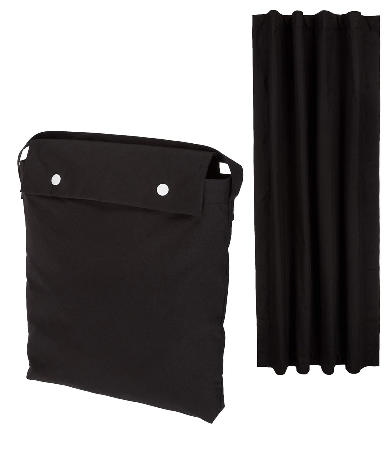 Amazon Basics Portable Window Blackout Curtain Shade with Suction Cups for Travel, 1-Pack, 1.27 M x 1.98 M, Black