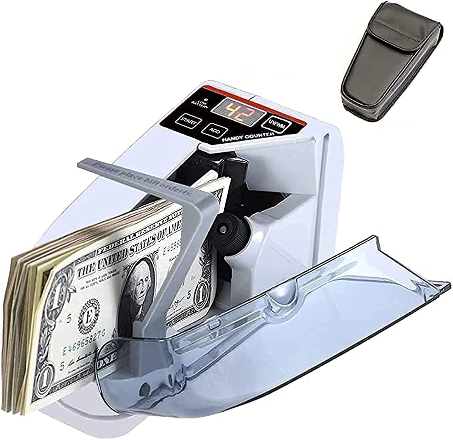 V30 Mini Bill Cash Money Currency Counter Machine, Portable Handy Money Cash Bill Counting Machine