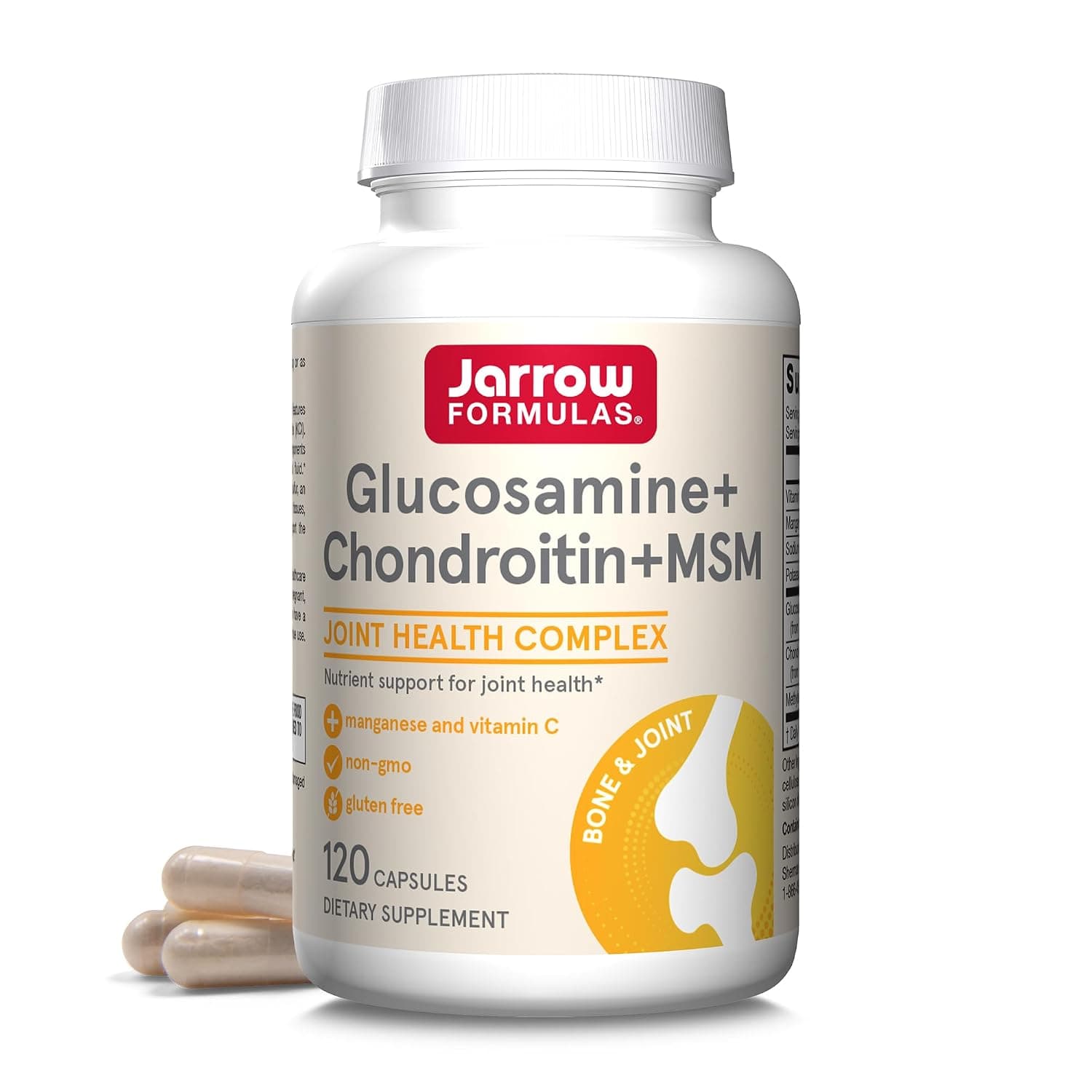 Jarrow Formulas, Glucosamine + Chondroitin + MSM, 120 Capsules