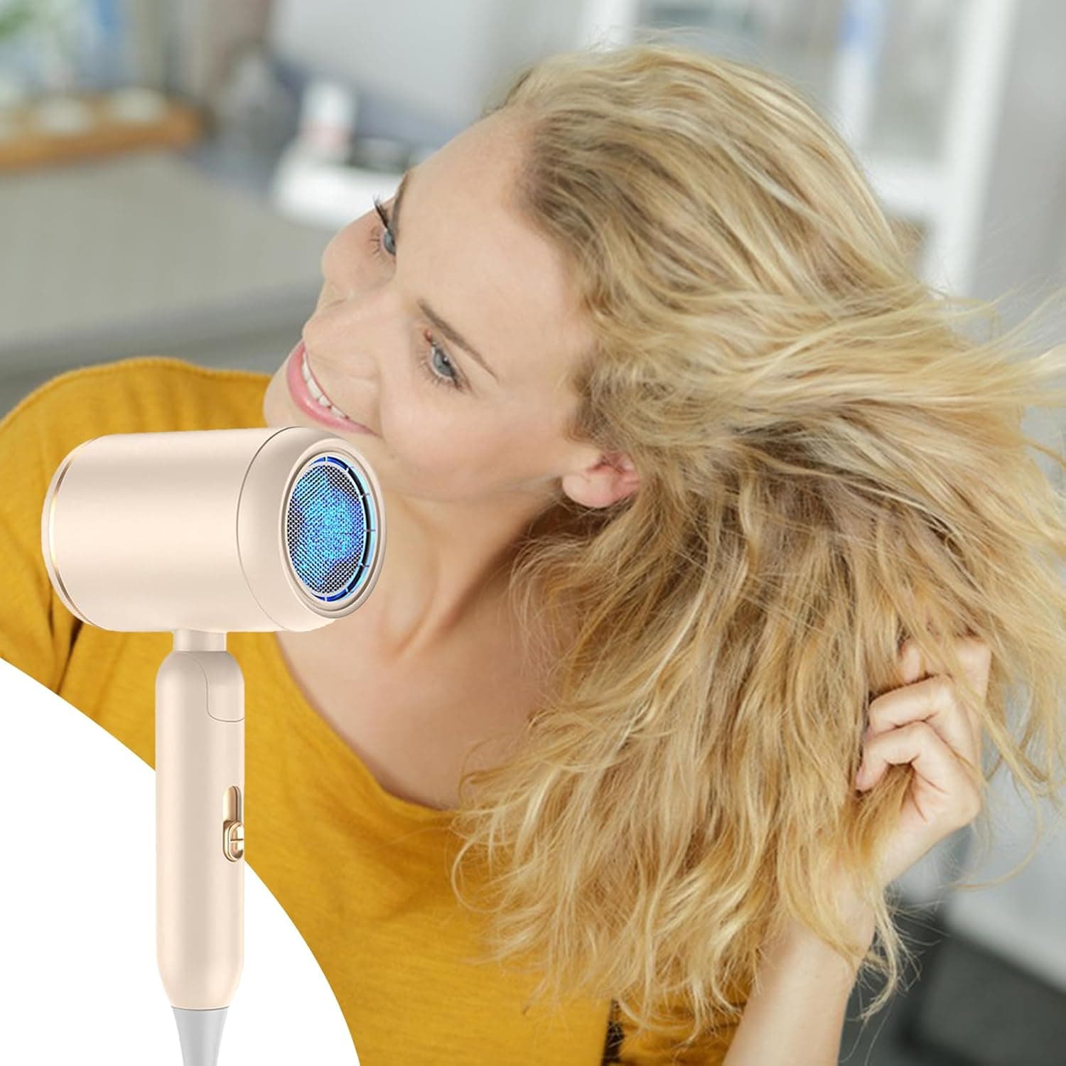 Blow Dryer,Foldable Styling Dryer - Styling Hair Blower - for Women Men Home Travel Salon Vacation Hotel Apartment