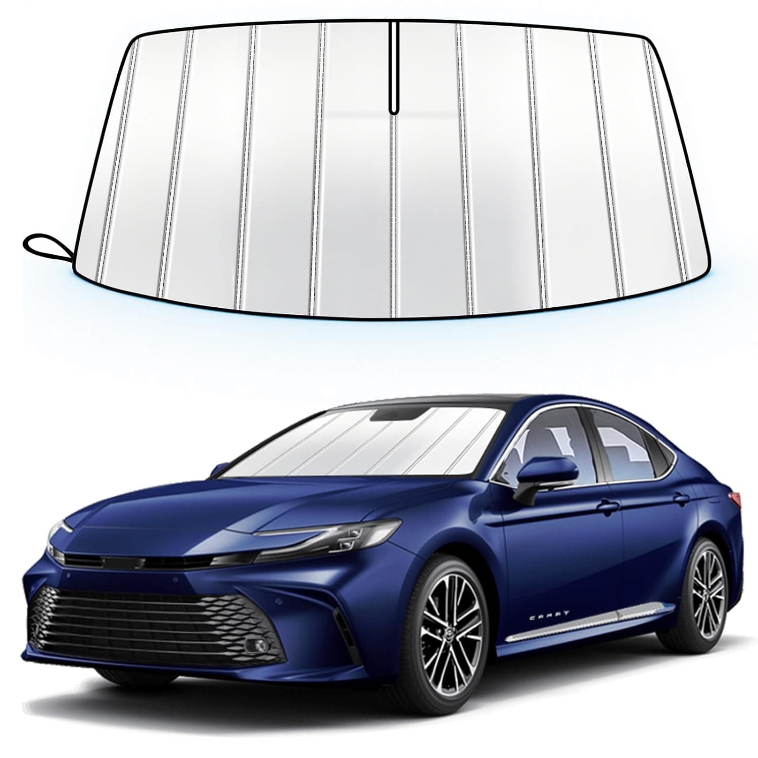 Windshield Sun Shade for Toyota Camry 2025-2026, Custom Fit Accordion Folding Design Car Front Window Sunshade Sun Visor Shield Accessories for Interior Protector, Blocks UV Rays & Heat