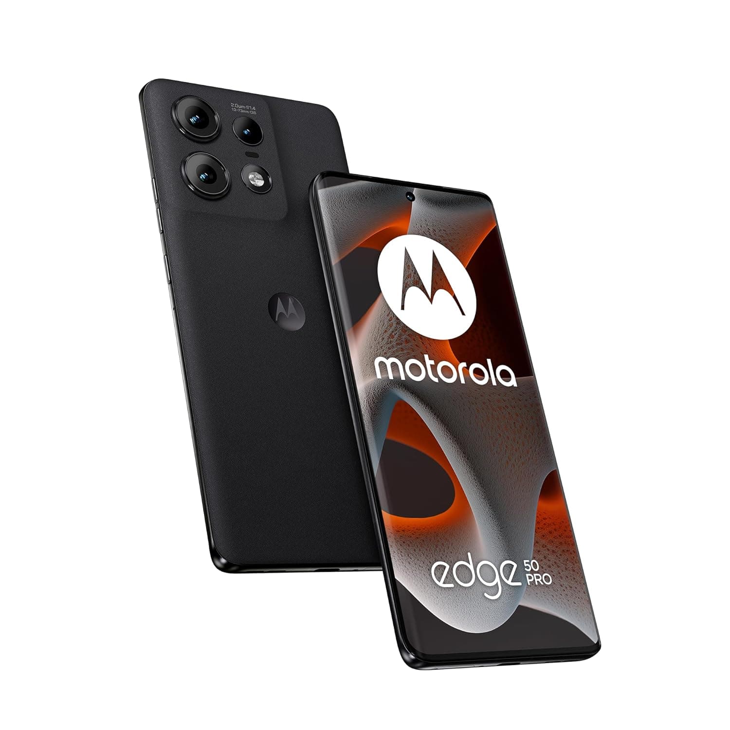 Motorola edge50 Pro Smartphone (6.67 Inch Super HD pOLED Display, 50 MP Camera with OIS, 12/512 GB, 4500 mAh, Includes 125W Charger, Android 14) Black Beauty, Includes Protective Cover (Renewed)