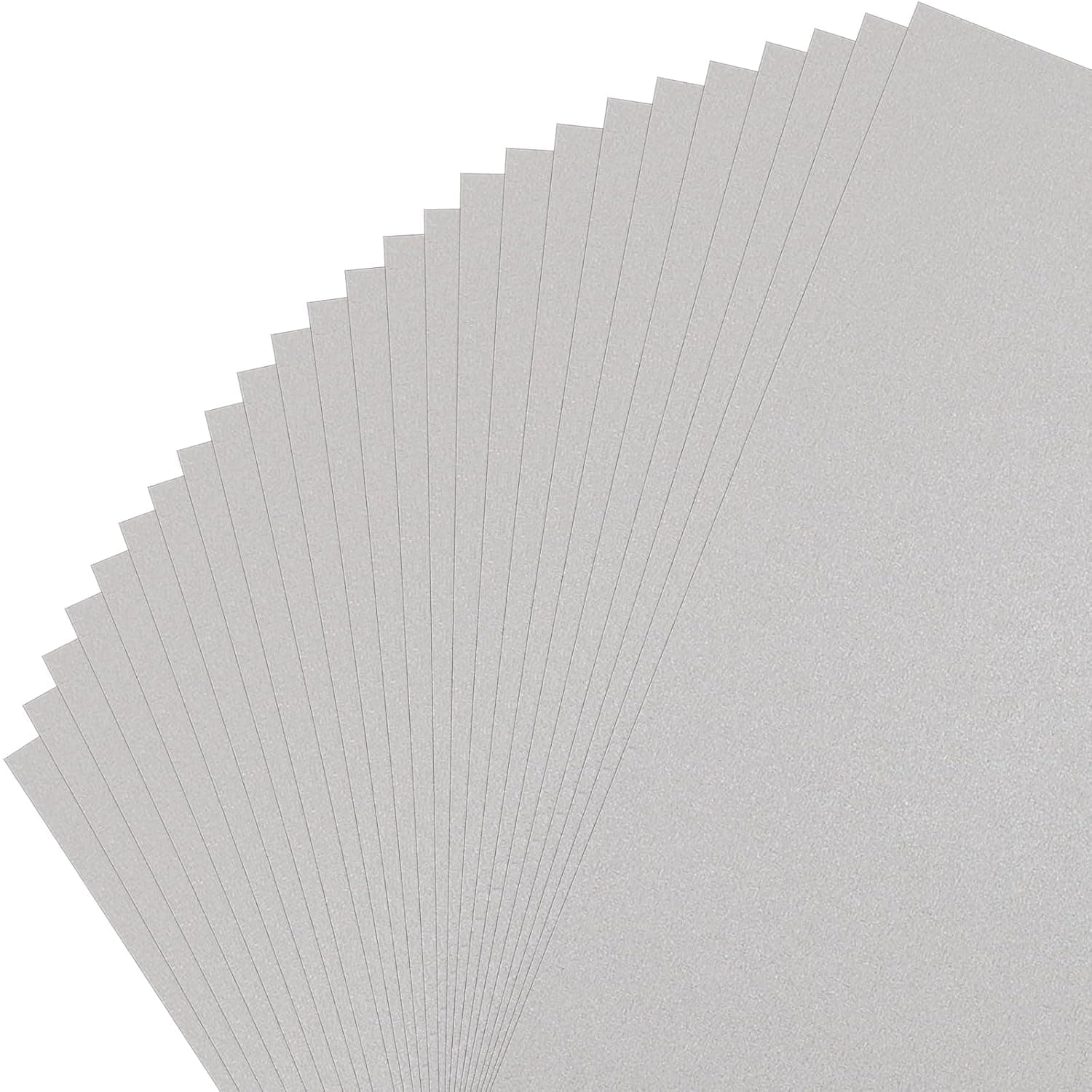 Gartful 25 Sheets Shimmer Cardstock Paper - 8.5 x 11inch, Thick Pearlescent Cover Stock- 90lb-250gsm, Metallic Cardstock Paper for DIY Use, Card Making, Invitation, Gift Wrapping, Scrapbooking, Silver