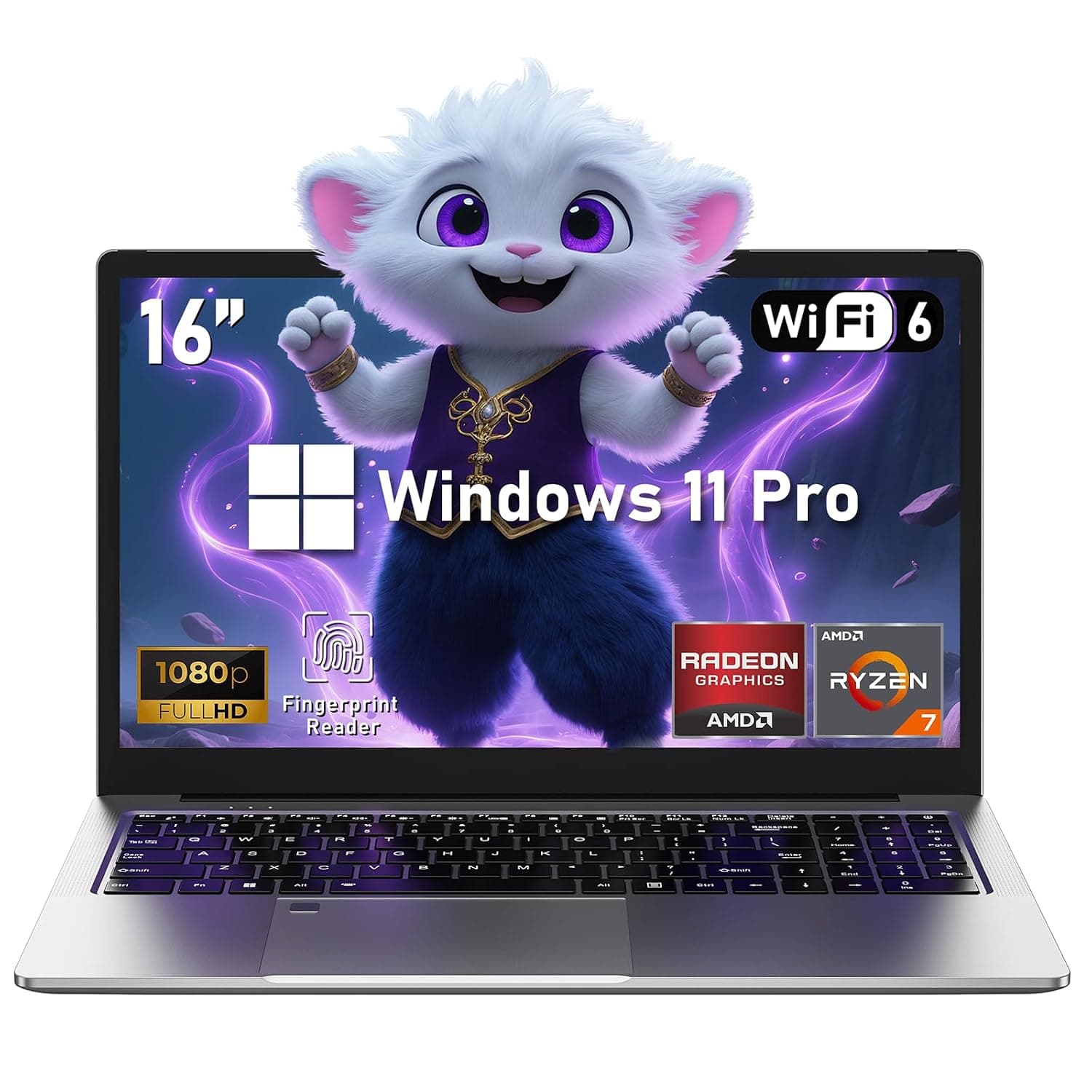 NIAKUN Gaming Laptop, Window 11 Pro Laptop Computer,16 Inch Lap Top PC, 32GB RAM 1TB SSD,AMD Ryzen 7 5825U (up to 4.5Ghz),Radeon Graphics 2026,16”FHD 1920 * 1080 Display,WiFi 6,BT5.2,Backlit Keyboard