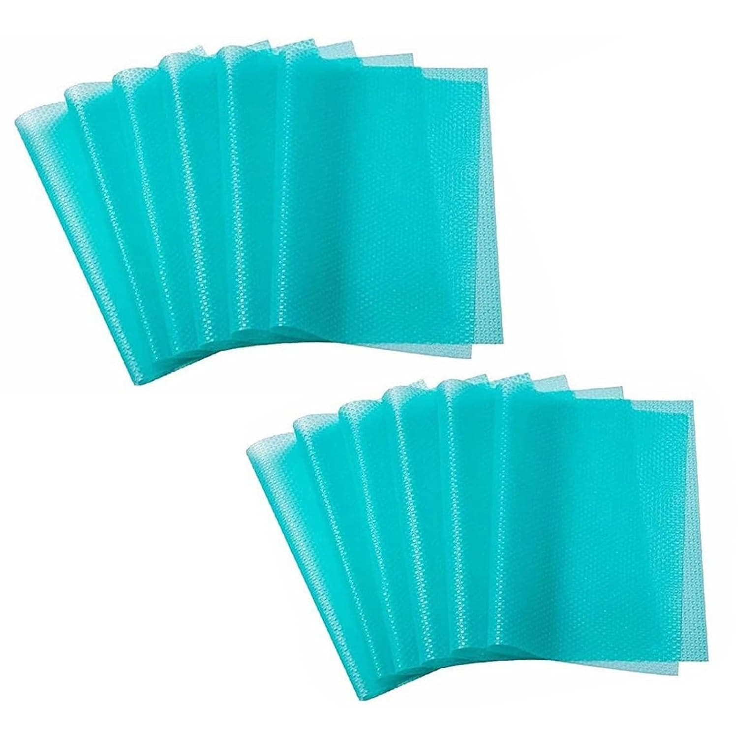 X spring Refrigerator Mats, 12PCS 45x29cm Waterproof Non-Slip EVA Refrigerator Liner Pads, Anti-Skid Kitchen Storage Mats for Shelves Drawers and Cabinets, Easy to Clean and Reusable