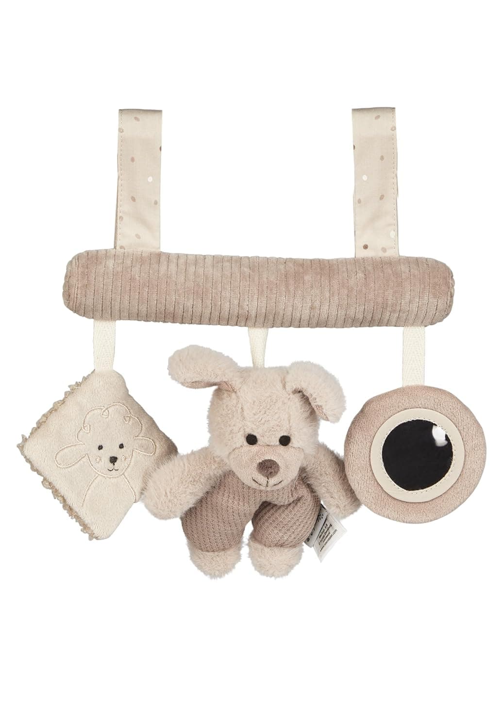 Sterntaler Hanging Toy Farm Baby Crib Hanging Toy with Rattle and Mirror Stroller Toy with Velcro Fastening Baby Mobile Sand